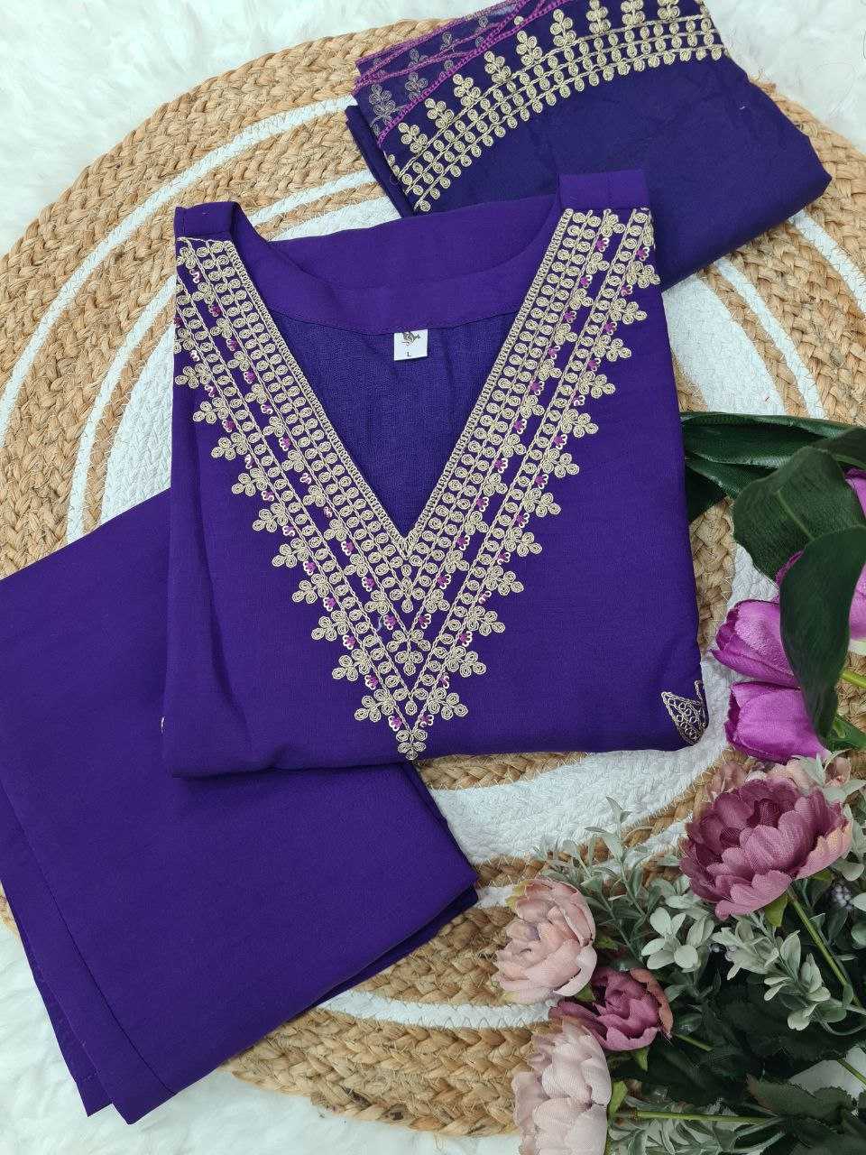 Ynf Viscose Chanderi RIN174 KAVITA Suits & Dresses Wedding Collections Festive Collections Wholesale Embroidery Suits Chanderi Suit Wedding Outfits Manufacturer