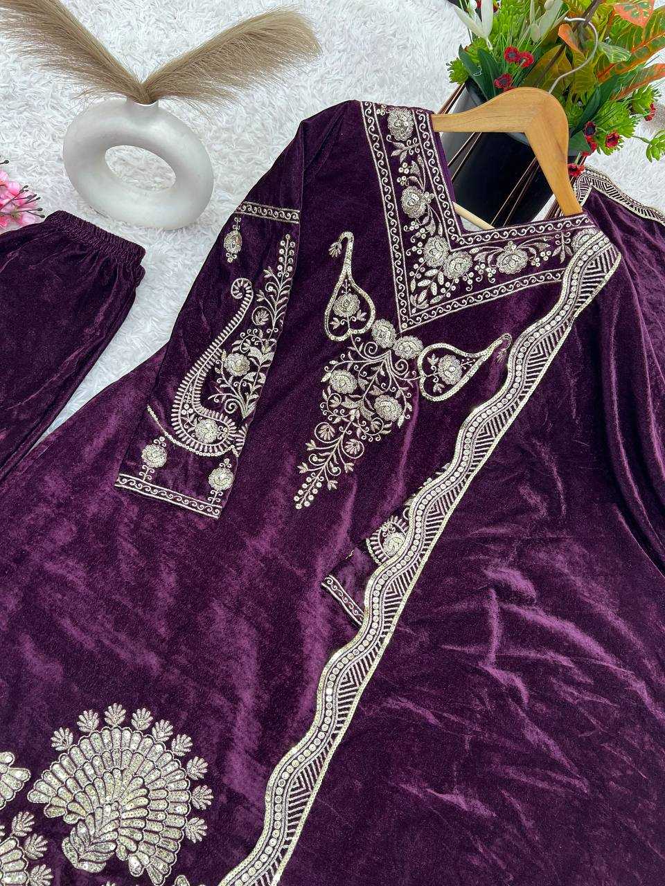 Ynf Viscose KESH123 5210 Suits & Dresses Wholesale Velvet Suits Embroidery Suits Designer Suits Manufacturer