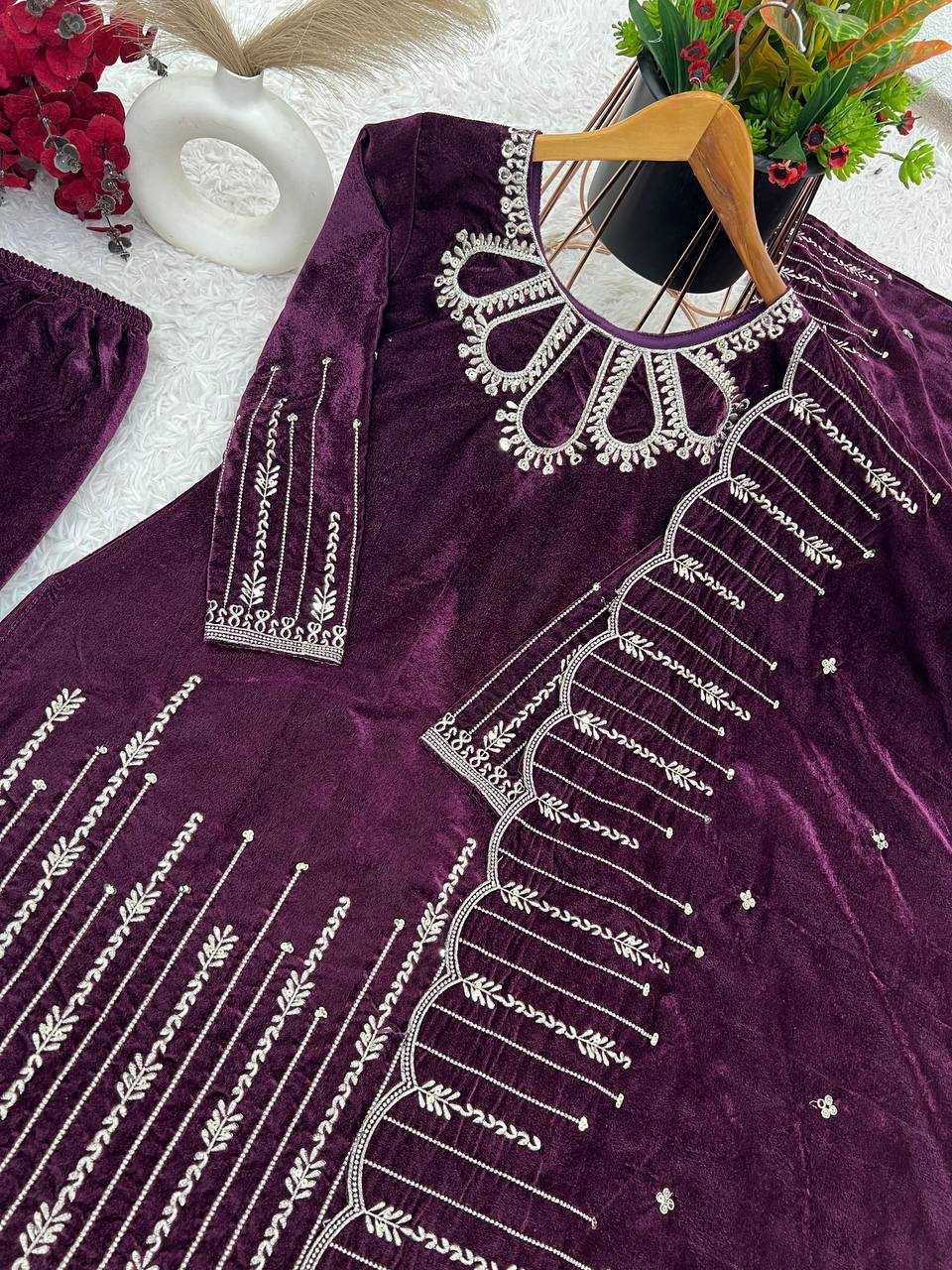 Ynf Viscose KESH123 5211 Suits & Dresses Wholesale Velvet Suits Embroidery Suits Designer Suits Manufacturer