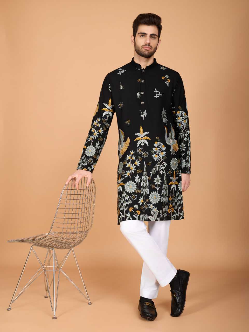 Ynf Viscose Rayon KESH417 61121 Mens Wear Diwali Collections Festive Collections Wholesale Mens Kurtas Casual Wear Men Wedding kurta Manufacturer