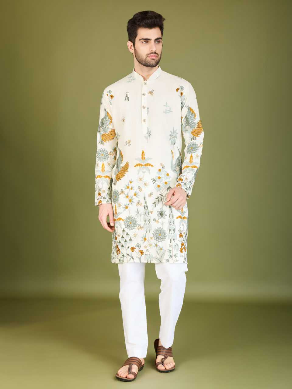 Ynf Viscose Rayon KESH417 61123 Mens Wear Diwali Collections Wedding Collections Wholesale Mens Kurtas Casual Wear Men Wedding kurta Manufacturer