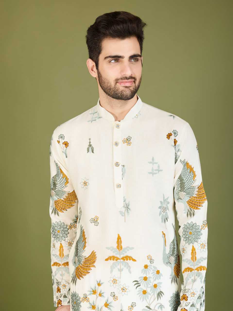 Ynf Viscose Rayon KESH417 61123 Mens Wear Diwali Collections Wedding Collections Wholesale Mens Kurtas Casual Wear Men Wedding kurta Manufacturer