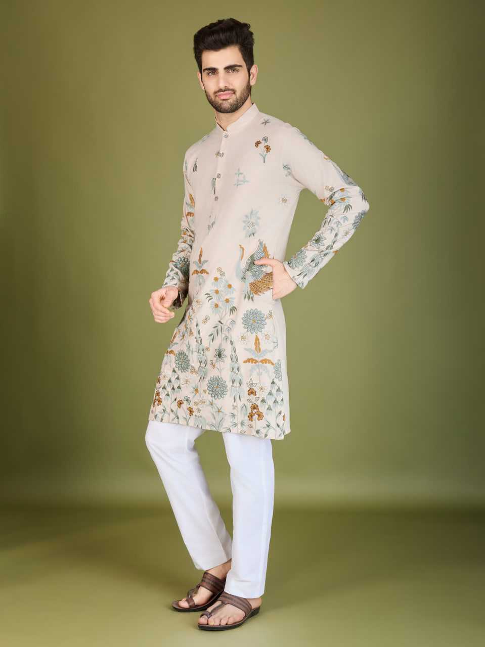 Ynf Viscose Rayon KESH417 61124 Mens Wear Wedding Collections Festive Collections Wholesale Mens Kurtas Casual Wear Men Wedding kurta Manufacturer