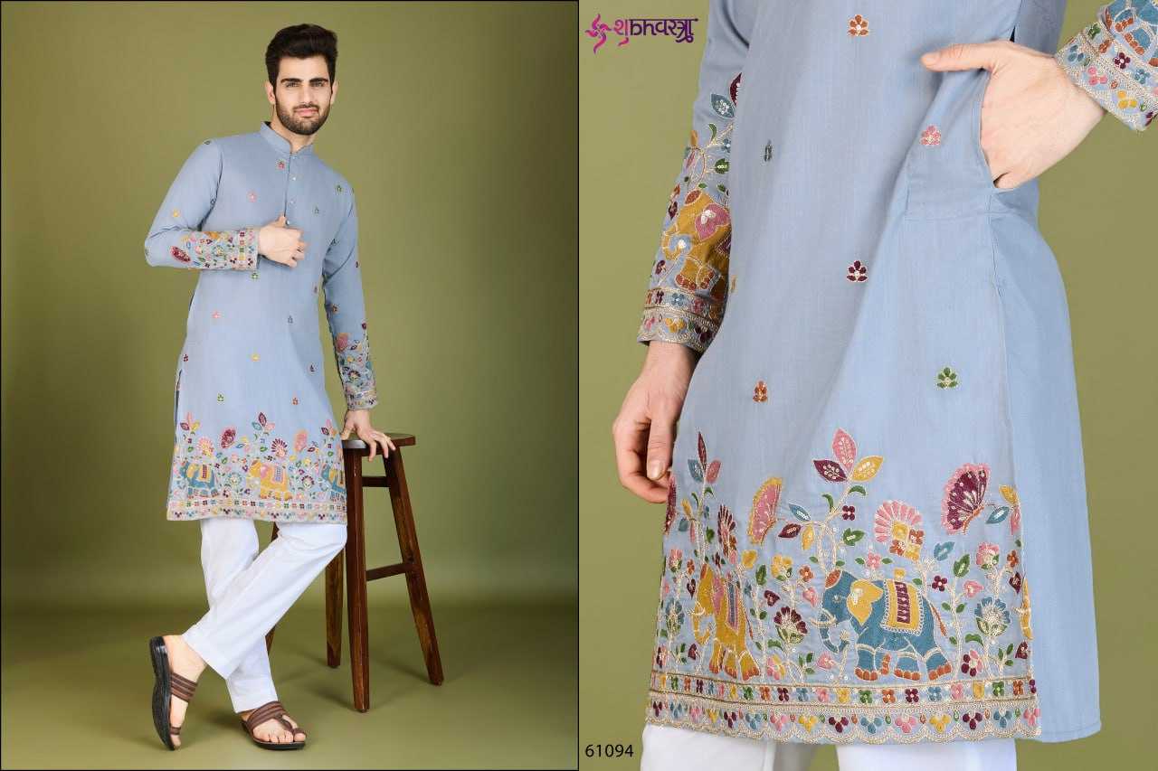 Ynf Viscose Rayon KESH417 VASTRA VOGUE Mens Wear Diwali Collections Festive Collections Wholesale Mens Kurtas Casual Wear Men Wedding kurta Manufacturer