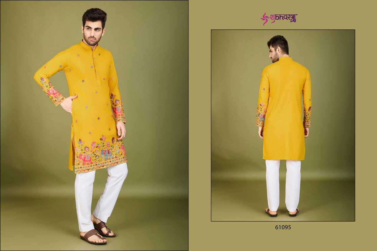 Ynf Viscose Rayon KESH417 VASTRA VOGUE Mens Wear Diwali Collections Festive Collections Wholesale Mens Kurtas Casual Wear Men Wedding kurta Manufacturer