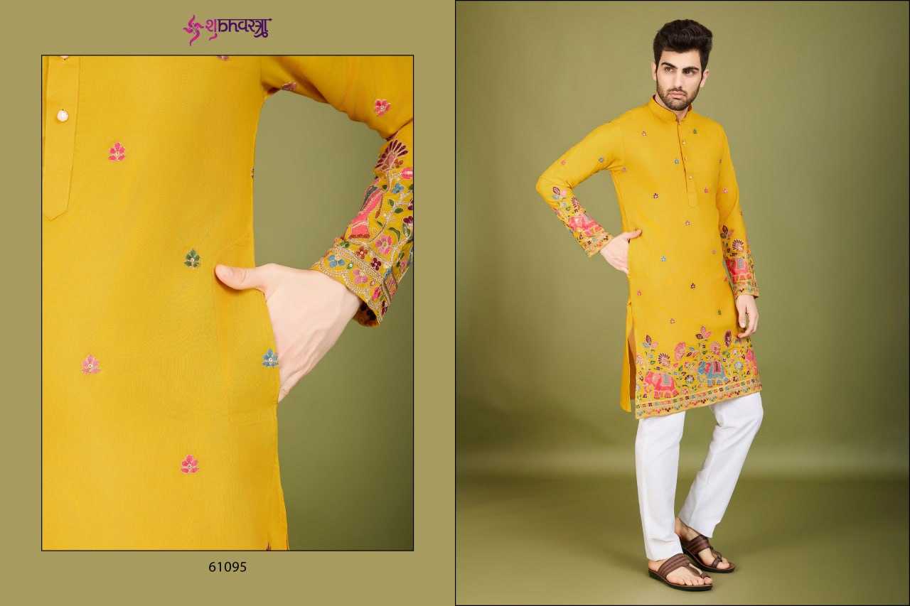 Ynf Viscose Rayon KESH417 VASTRA VOGUE Mens Wear Diwali Collections Festive Collections Wholesale Mens Kurtas Casual Wear Men Wedding kurta Manufacturer