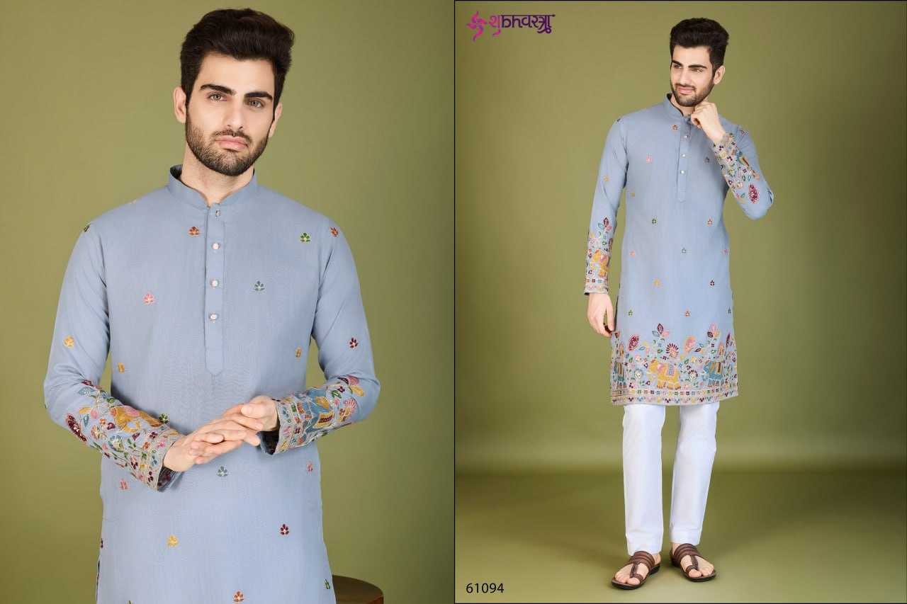 Ynf Viscose Rayon KESH417 VASTRA VOGUE Mens Wear Diwali Collections Festive Collections Wholesale Mens Kurtas Casual Wear Men Wedding kurta Manufacturer