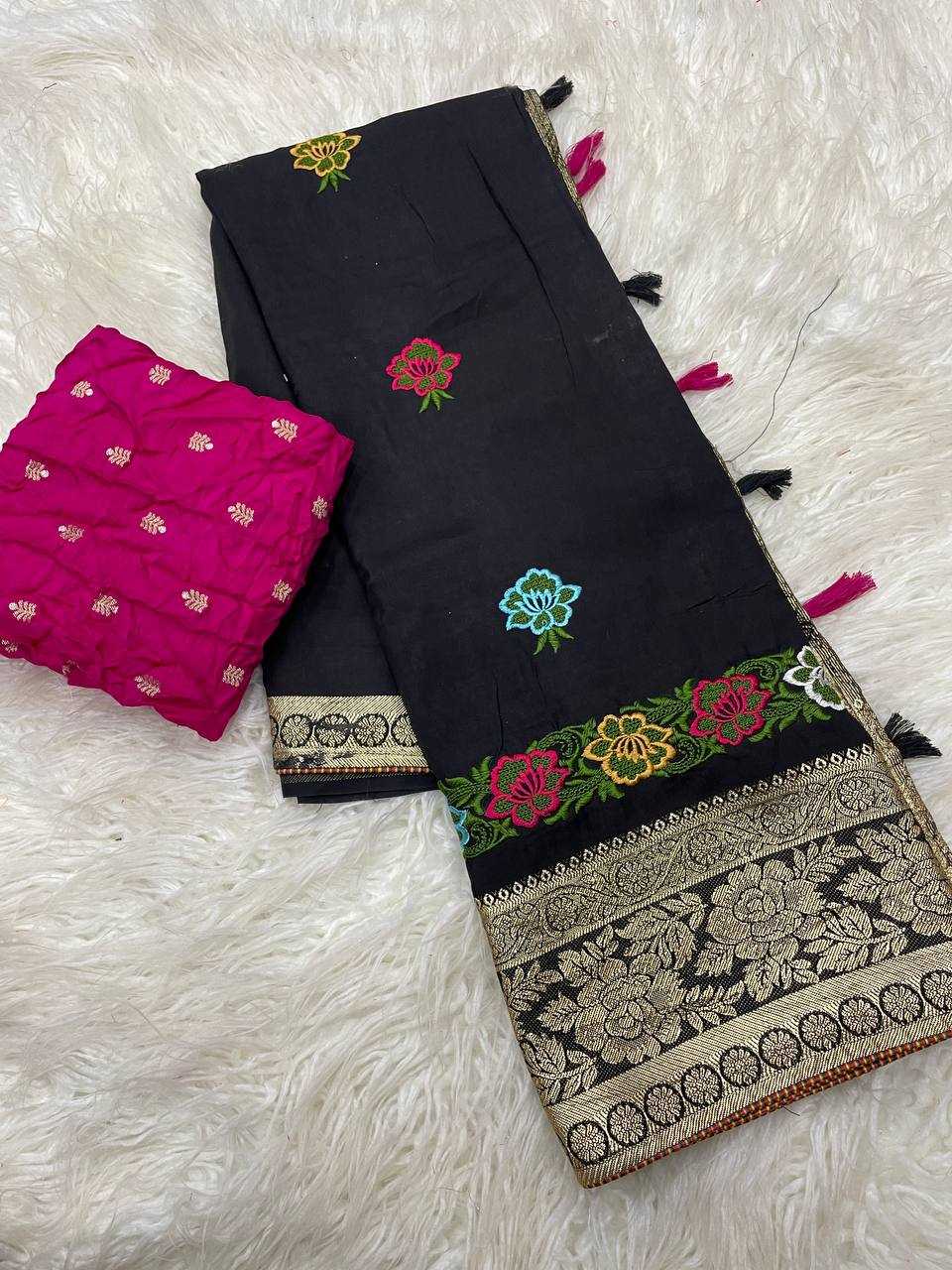 Ynf Viscose RIN124 Epic Multi Flower Russian Dola Sarees Wedding Collections Festive Collections Wholesale Designer Sarees Printed Sarees Viscose Saree Manufacturer