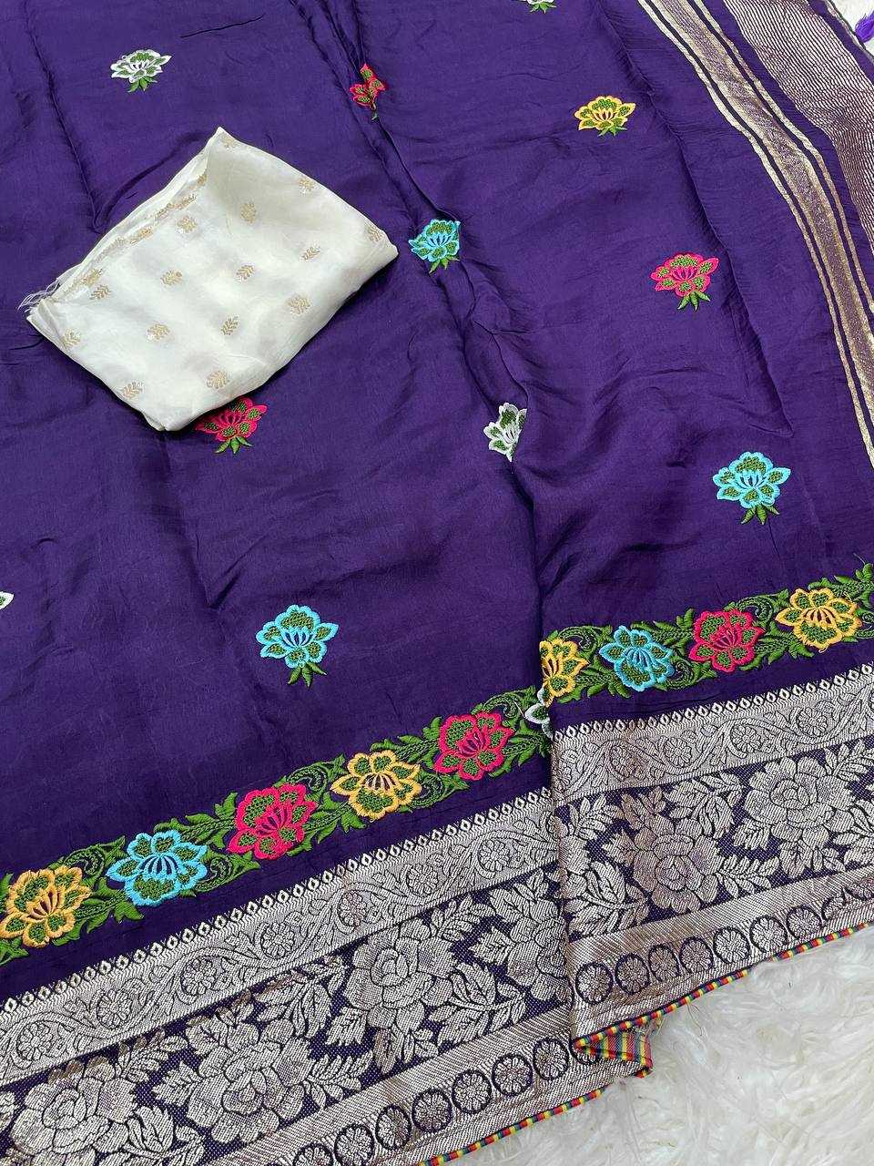 Ynf Viscose RIN124 Epic Multi Flower Russian Dola Sarees Wedding Collections Festive Collections Wholesale Designer Sarees Printed Sarees Viscose Saree Manufacturer