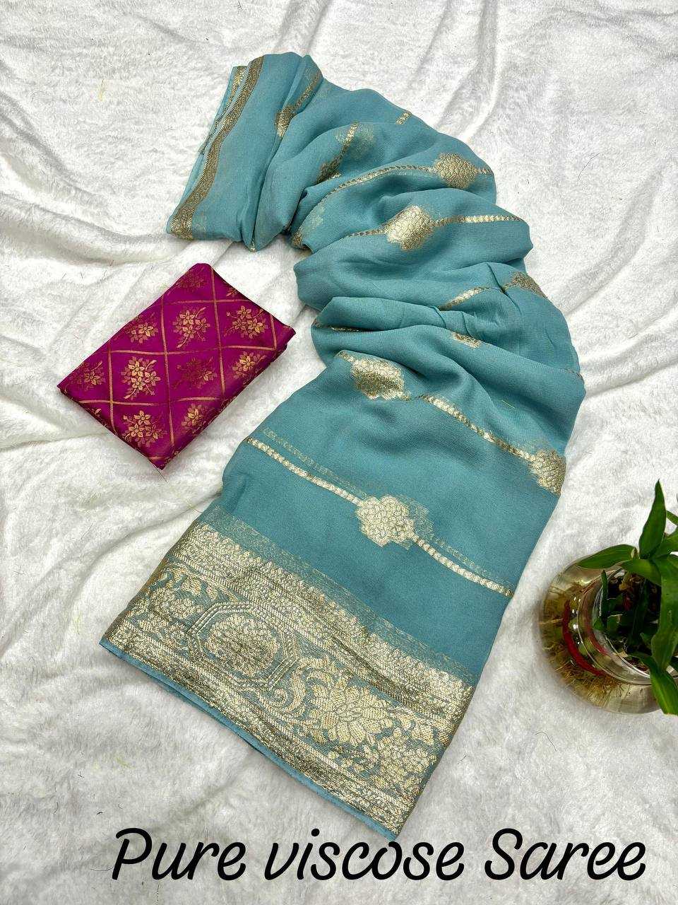 Ynf Viscose RIN124 RIE16 Sarees Wedding Collections Festive Collections Wholesale Party Wear Sarees Georgette Sarees Viscose Saree Manufacturer