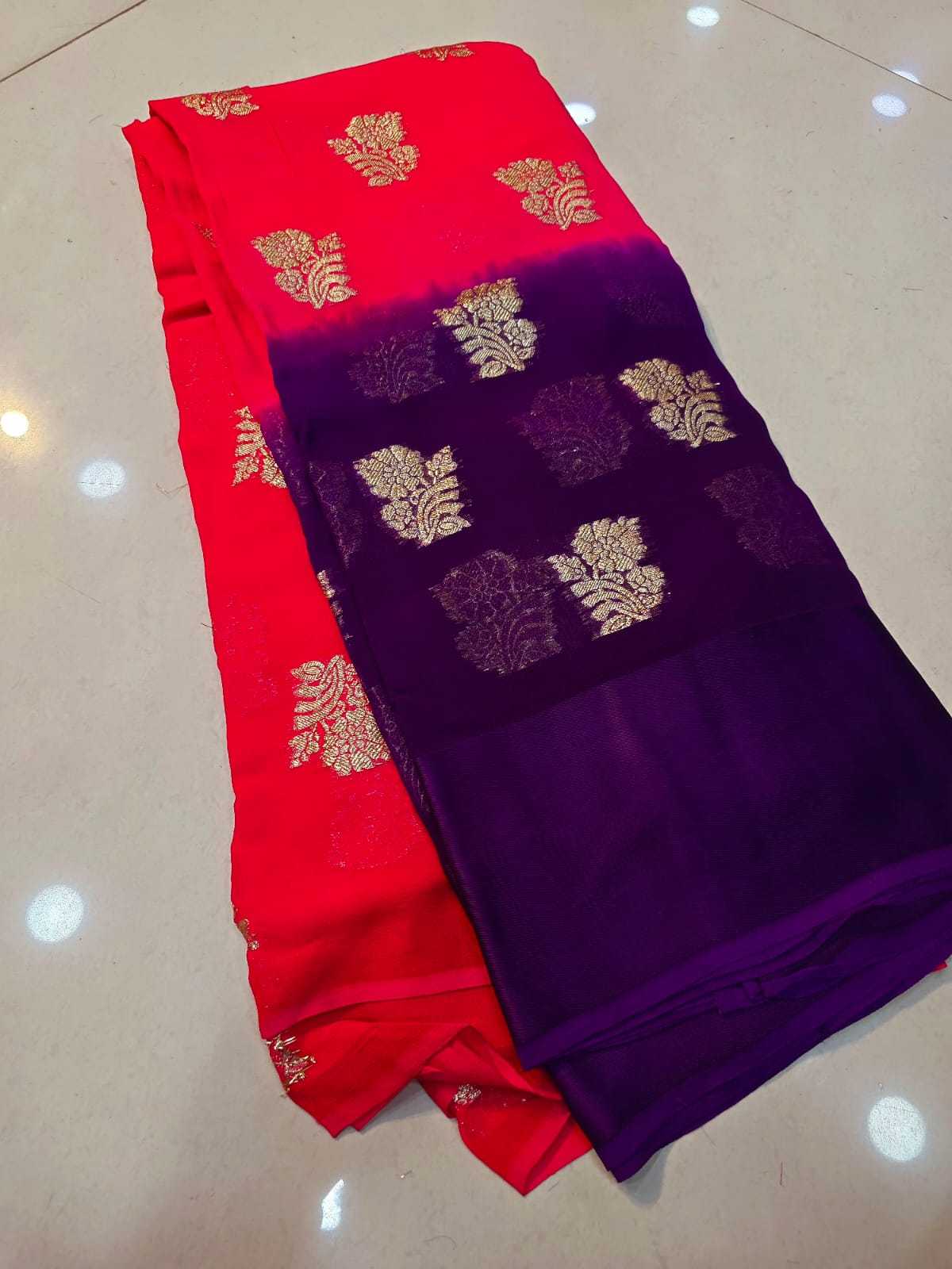 Ynf Viscouse Crushed Georgette KESH195 KRF10 Sarees Durga Pooja Sarees Festive Collections Wholesale Georgette Sarees Viscose Saree Satin Sarees Manufacturer