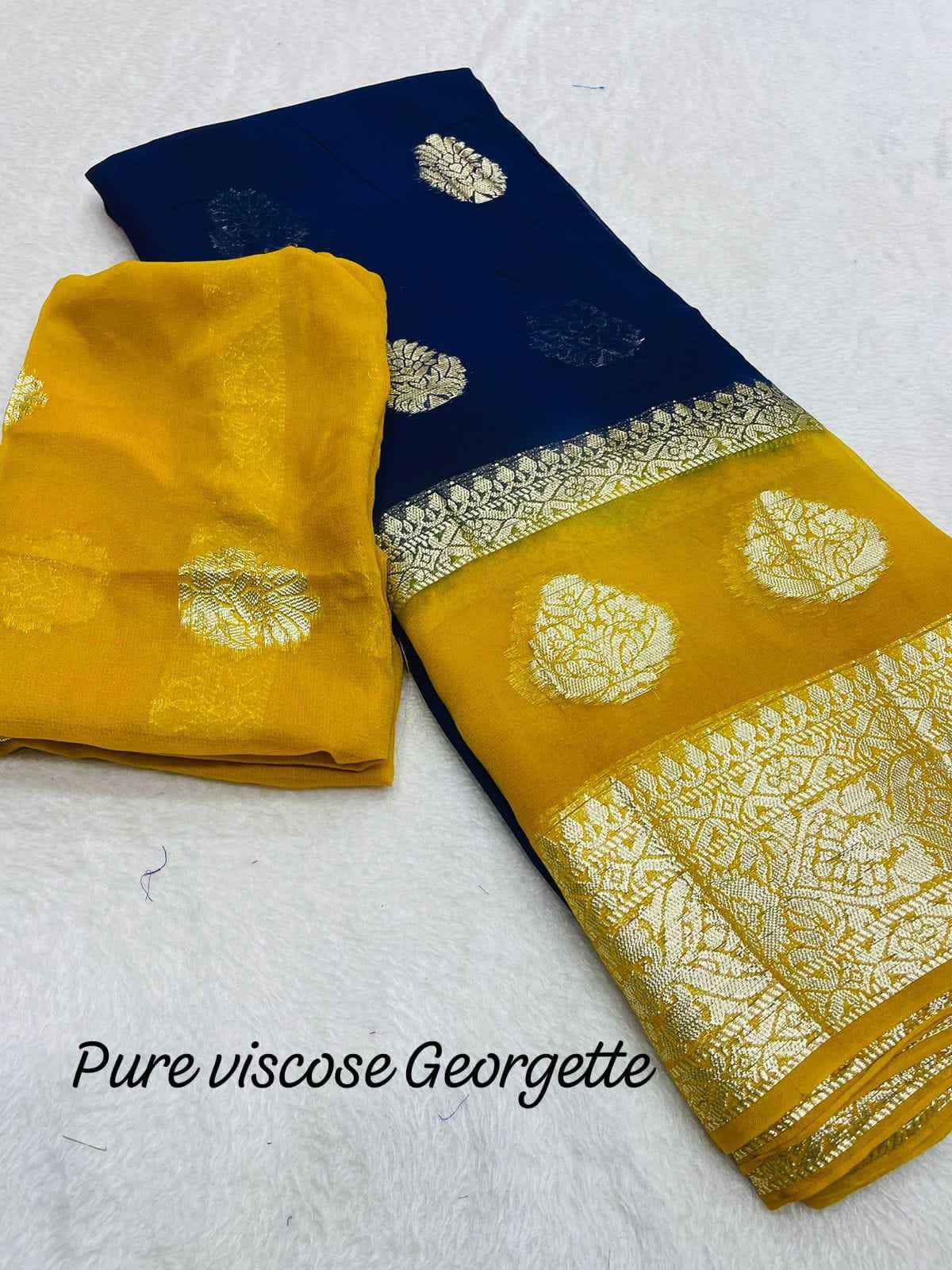 Ynf Viscouse Crushed Georgette RIN104 APE111 Sarees Wedding Collections Festive Collections Wholesale Designer Sarees Georgette Sarees Viscose Saree Manufacturer