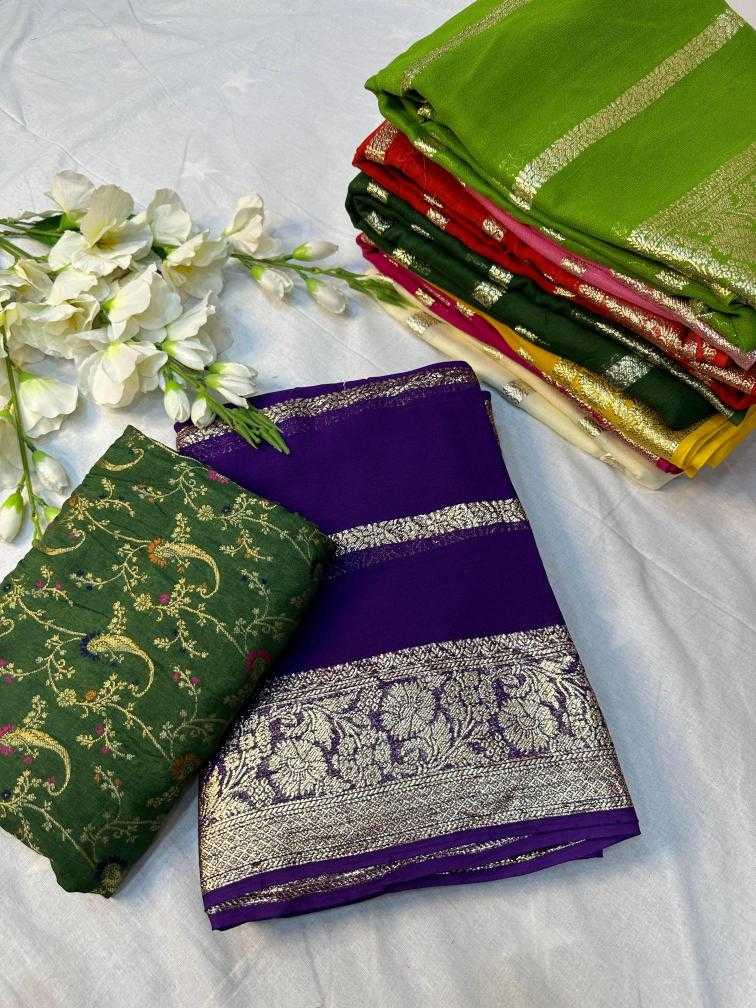 Ynf Viscouse Crushed Georgette RIN104 APE134 Sarees Wedding Collections Festive Collections Wholesale Georgette Sarees Viscose Saree Wedding Outfits Manufacturer