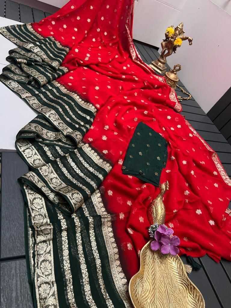 Ynf Viscouse Crushed Georgette RIN104 APE150 Sarees Wedding Collections Festive Collections Wholesale Georgette Sarees Viscose Saree Lightweight Sarees Manufacturer