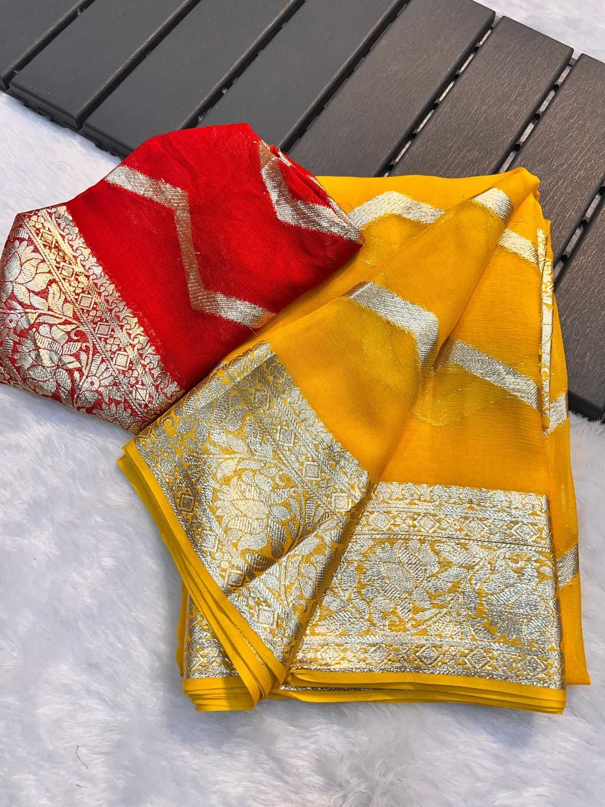 Ynf Viscouse Crushed Georgette RIN104 APE169 Sarees Wedding Collections Festive Collections Wholesale Georgette Sarees Viscose Saree Holi Collections Manufacturer