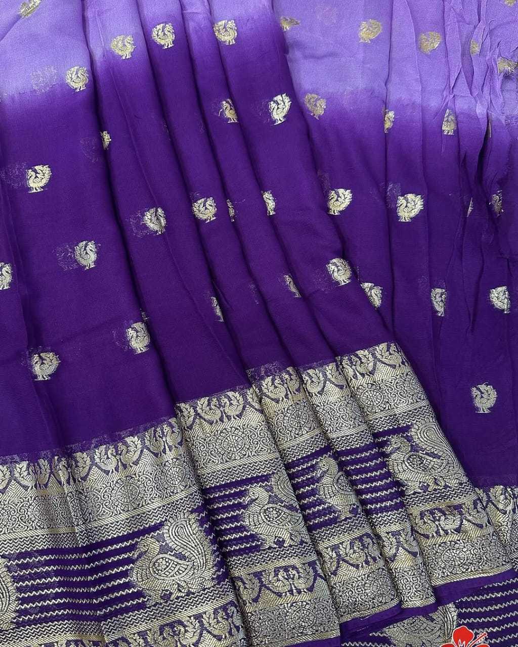 Ynf Viscouse Crushed Georgette RIN104 APE83 Sarees Durga Pooja Sarees Festive Collections Wholesale Georgette Sarees Jacquard Saree Viscose Saree Manufacturer