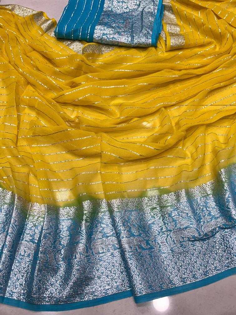 Ynf Viscouse Crushed Georgette RIN104 APE87 Sarees Wedding Collections Festive Collections Wholesale Georgette Sarees Viscose Saree Ram Navami Collections Manufacturer