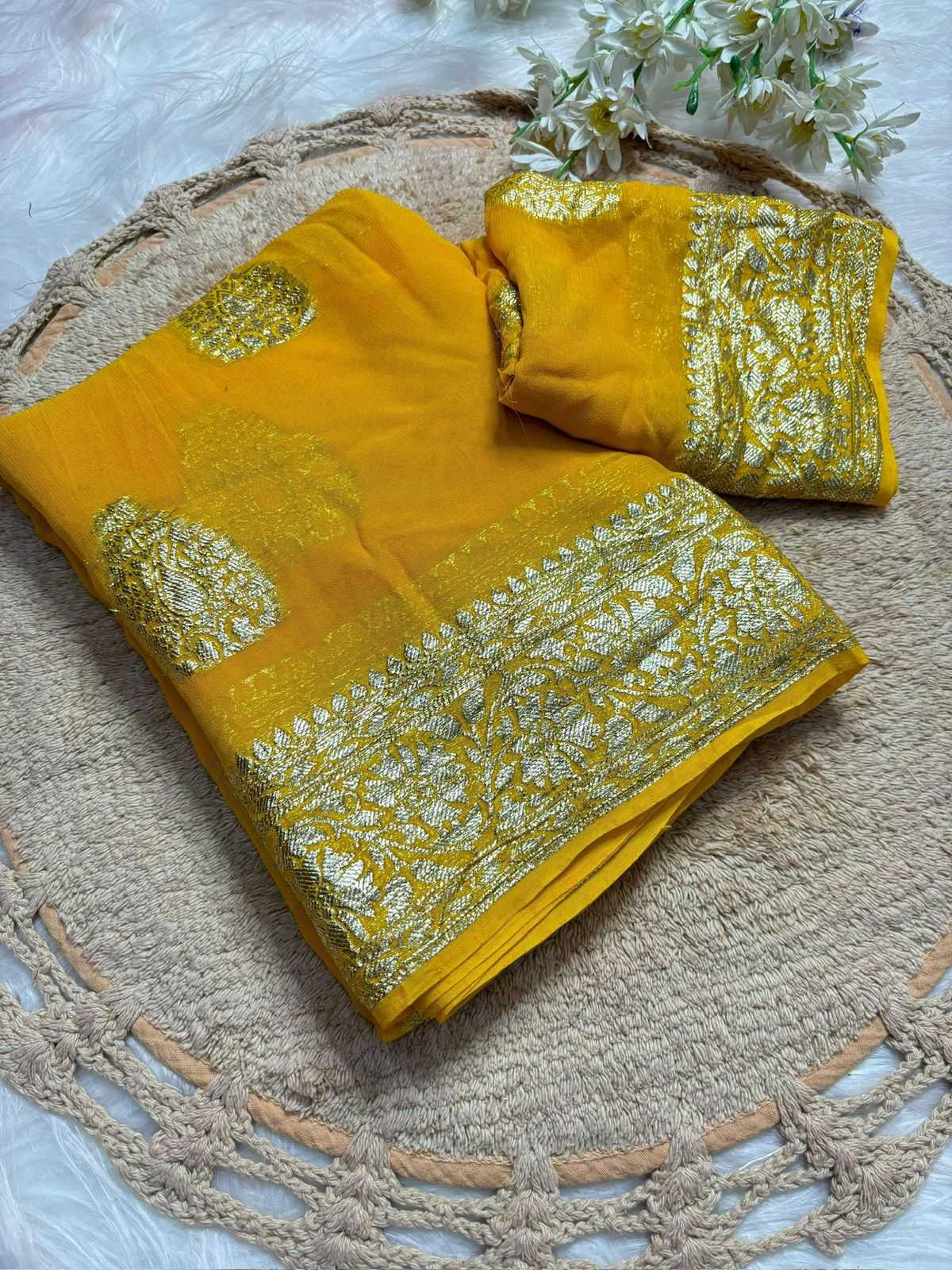 Ynf Viscouse Crushed Georgette RIN104 APE99 Sarees Wedding Collections Festive Collections Wholesale Party Wear Sarees Georgette Sarees Viscose Saree Manufacturer