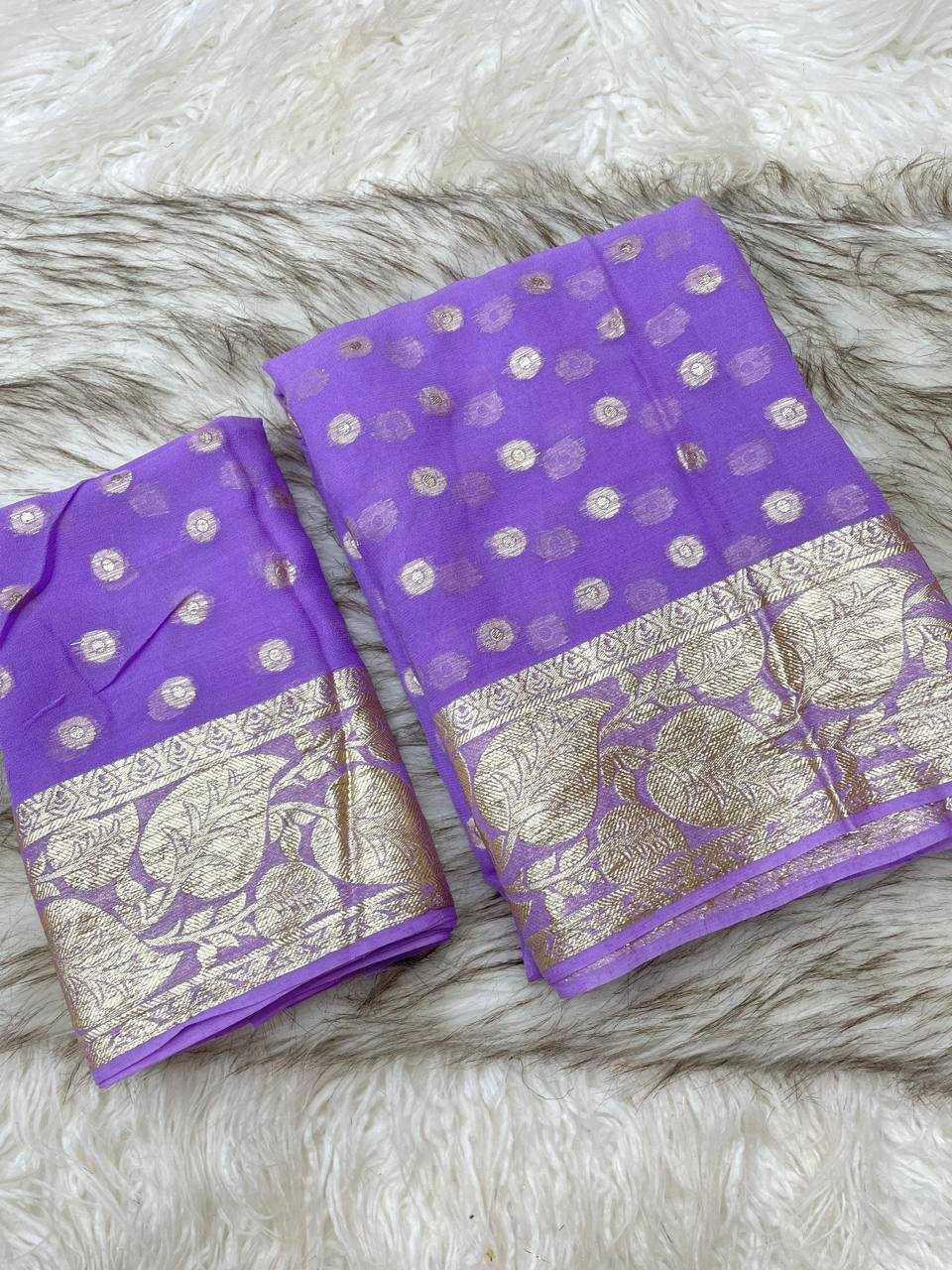 Ynf Viscouse Crushed Georgette RIN124 Leaf Butti Sarees Wholesale Georgette Sarees Butta Sarees Viscose Saree Manufacturer