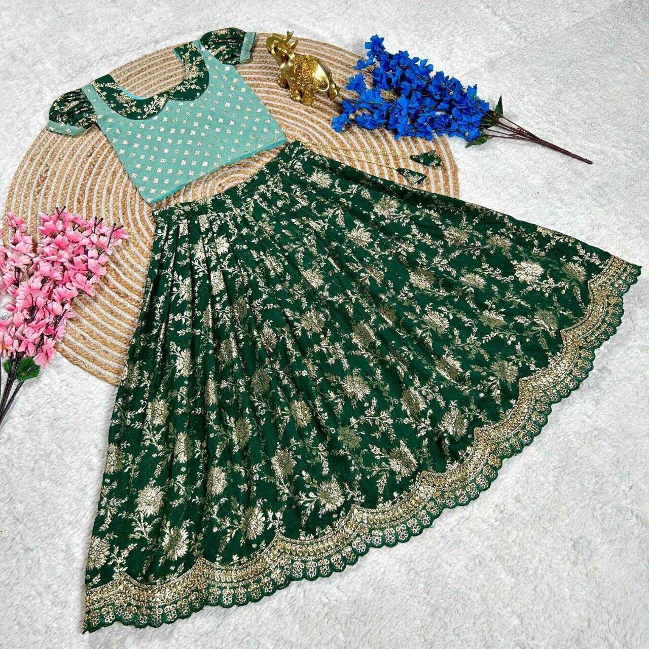 Ynf WEIGHTLESS KESH109 RRK109 Kids Wear Wholesale Kids Lehenga Embroidered Frock Kids Ghagra Choli Manufacturer