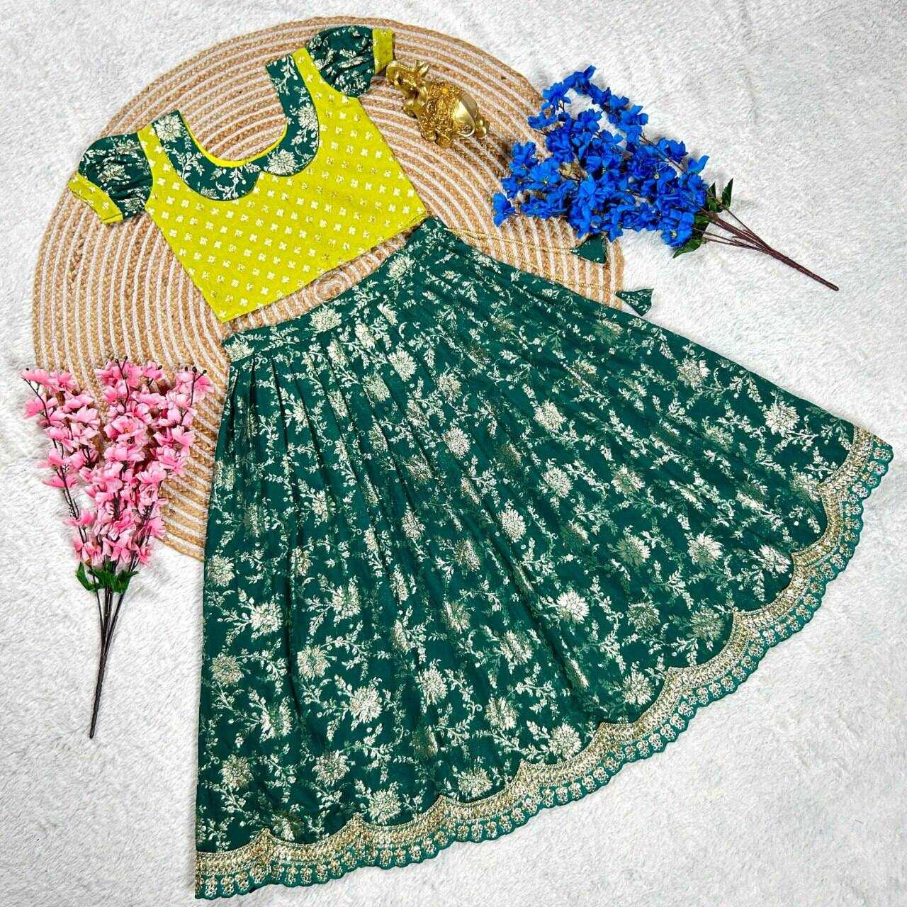 Ynf WEIGHTLESS KESH109 RRK109 Kids Wear Wholesale Kids Lehenga Embroidered Frock Kids Ghagra Choli Manufacturer