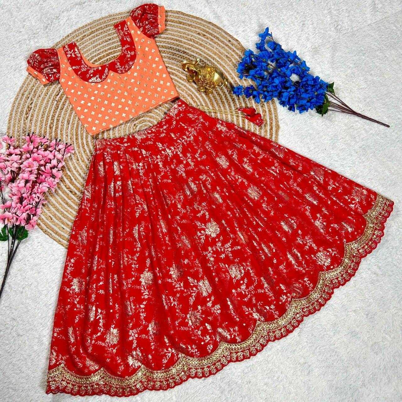 Ynf WEIGHTLESS KESH109 RRK109 Kids Wear Wholesale Kids Lehenga Embroidered Frock Kids Ghagra Choli Manufacturer