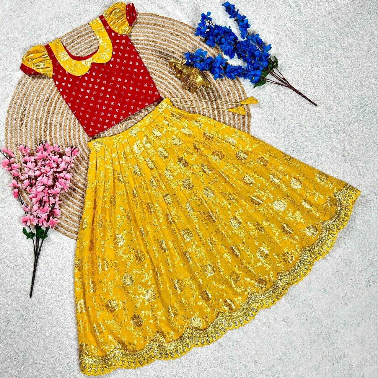 Ynf WEIGHTLESS KESH109 RRK109 Kids Wear Wholesale Kids Lehenga Embroidered Frock Kids Ghagra Choli Manufacturer