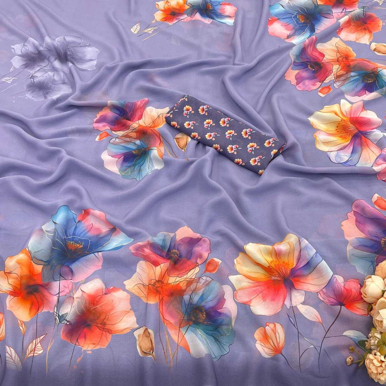 Ynf WEIGHTLESS RIN119 2332 Sarees Wedding Collections Festive Collections Wholesale Designer Sarees Printed Sarees Floral Sarees Manufacturer