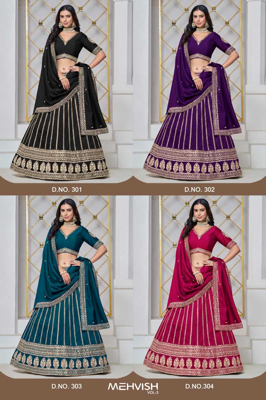 Ynf Art Silk KESH416 Mehvish-Vol-1 Lehengas Wedding Collections Festive Collections Wholesale Designer Lehenga Silk Lehenga Embroidered Lehenga Manufacturer