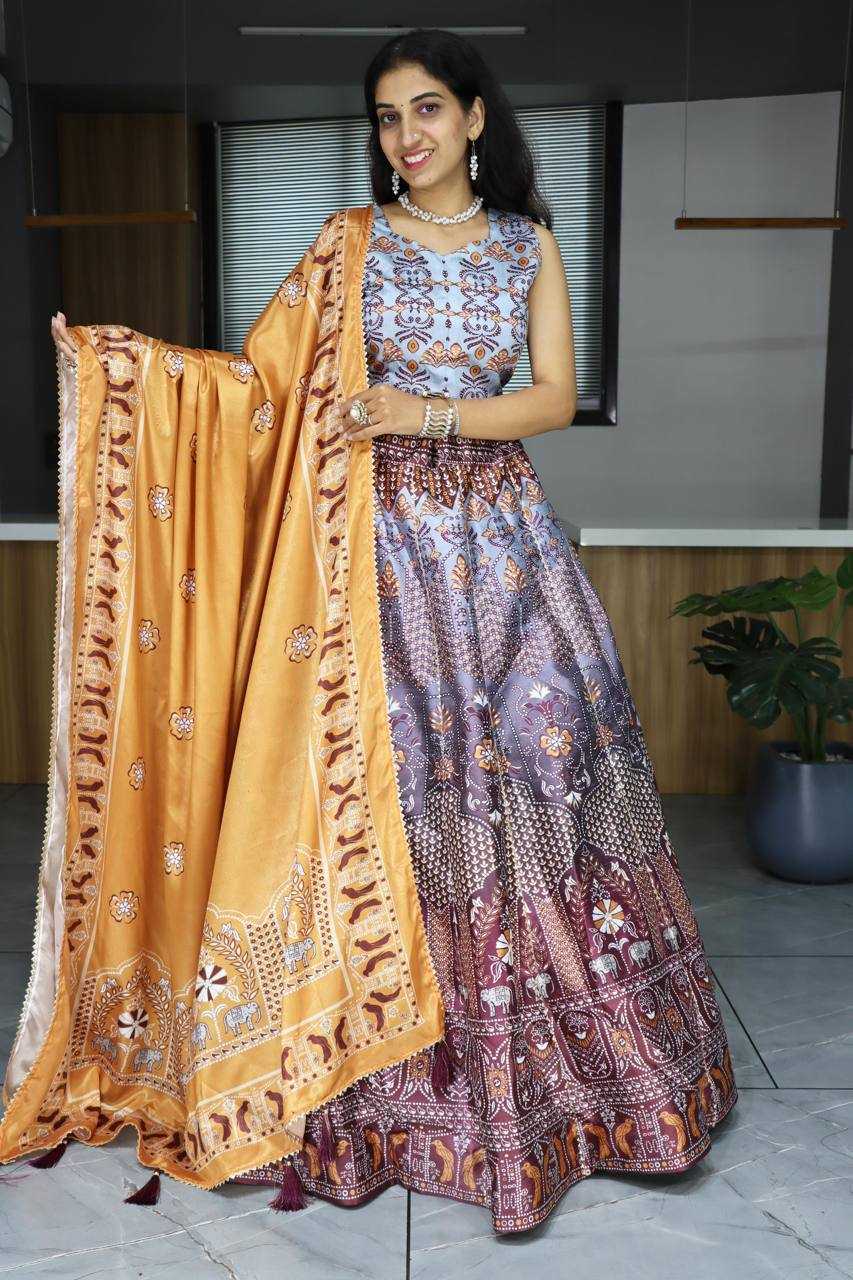 Ynf Art Silk RIN119 GRTN7140 Lehengas Wedding Collections Wholesale Wedding Lehenga Printed Lehenga Manufacturer