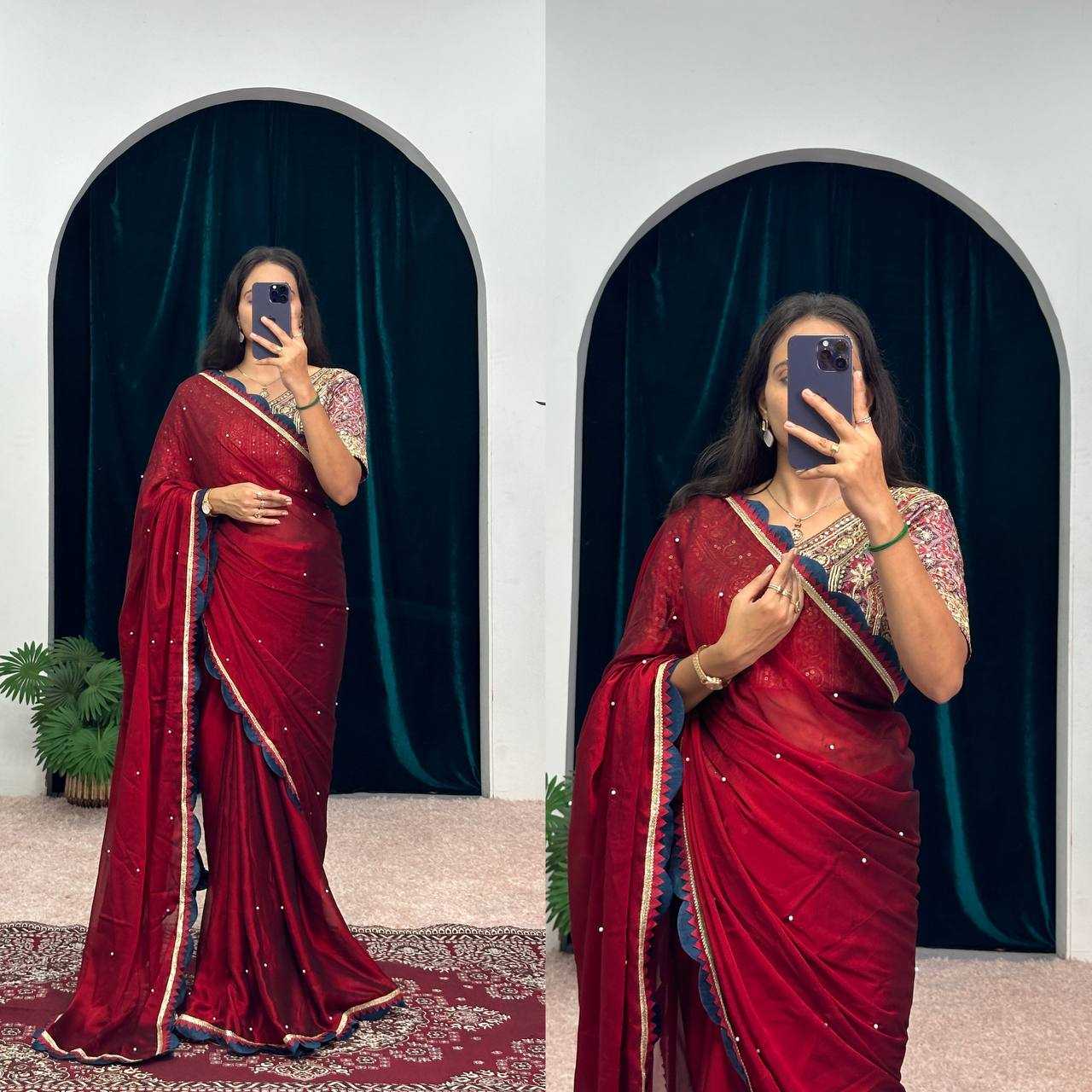 Ynf Blooming RIN215 482 Sarees Wholesale Ready To Wear Sarees Fancy Sarees Cutwork Saree Manufacturer