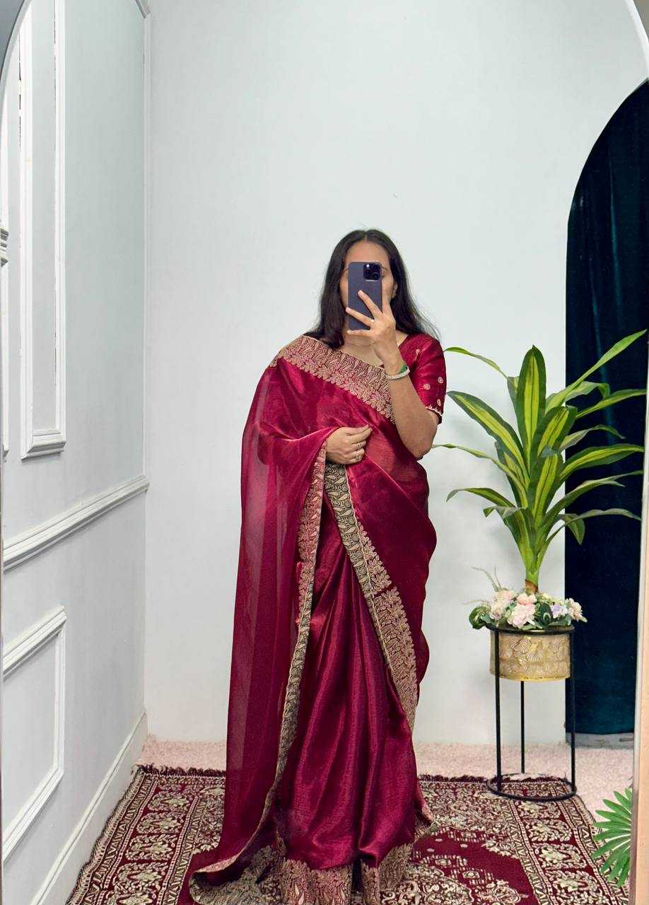 Ynf Burberry Silk RIN215 475 Sarees Wholesale Embroidered Sarees Cutwork Saree Zari Border Sarees Manufacturer