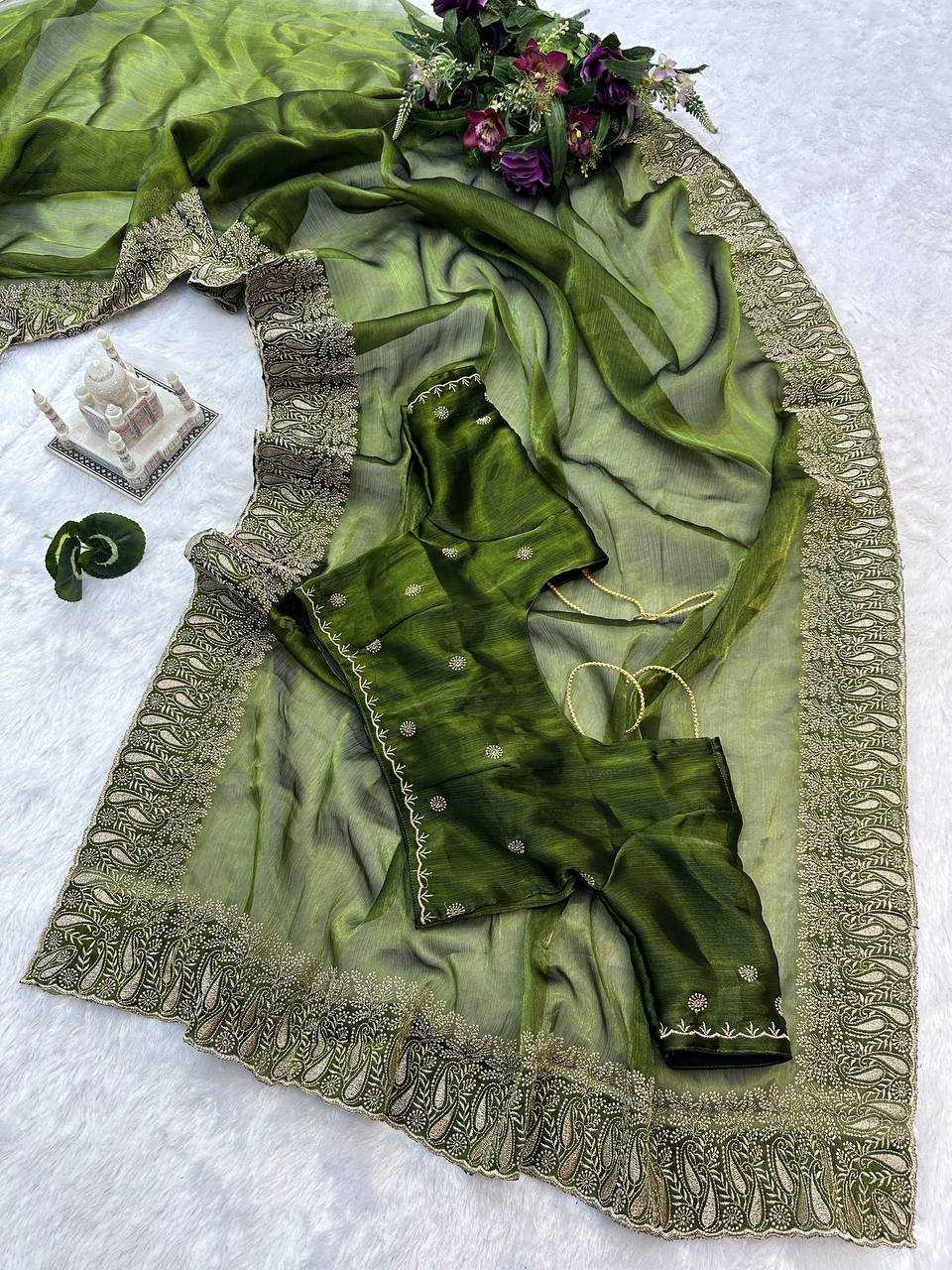 Ynf Burberry Silk RIN215 475 Sarees Wholesale Embroidered Sarees Cutwork Saree Zari Border Sarees Manufacturer