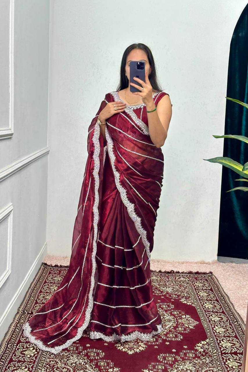 Ynf Burberry Silk RIN215 476 Sarees Wholesale Embroidered Sarees Cutwork Saree Zari Border Sarees Manufacturer