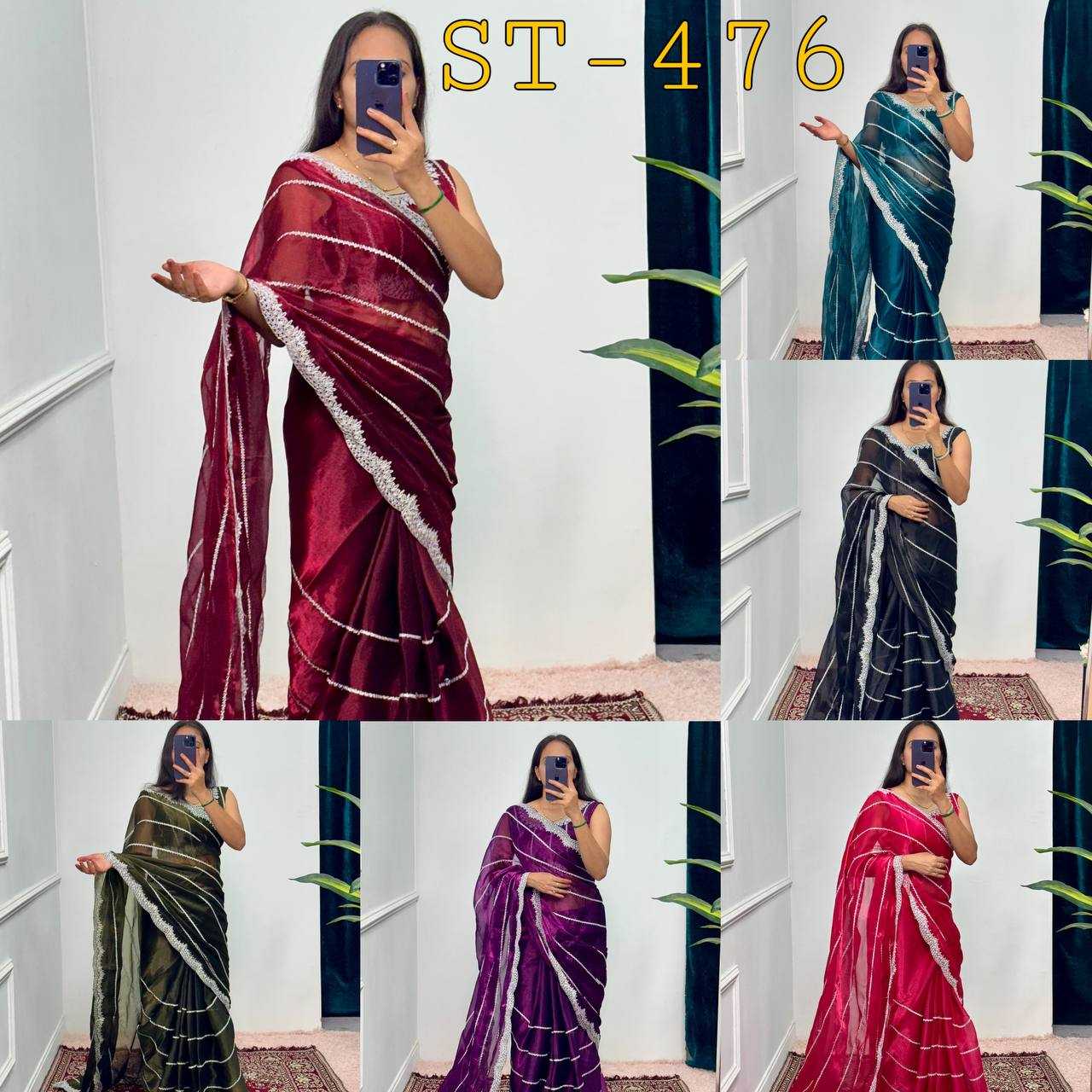 Ynf Burberry Silk RIN215 476 Sarees Wholesale Ready To Wear Sarees Cutwork Saree Zari Border Sarees Manufacturer