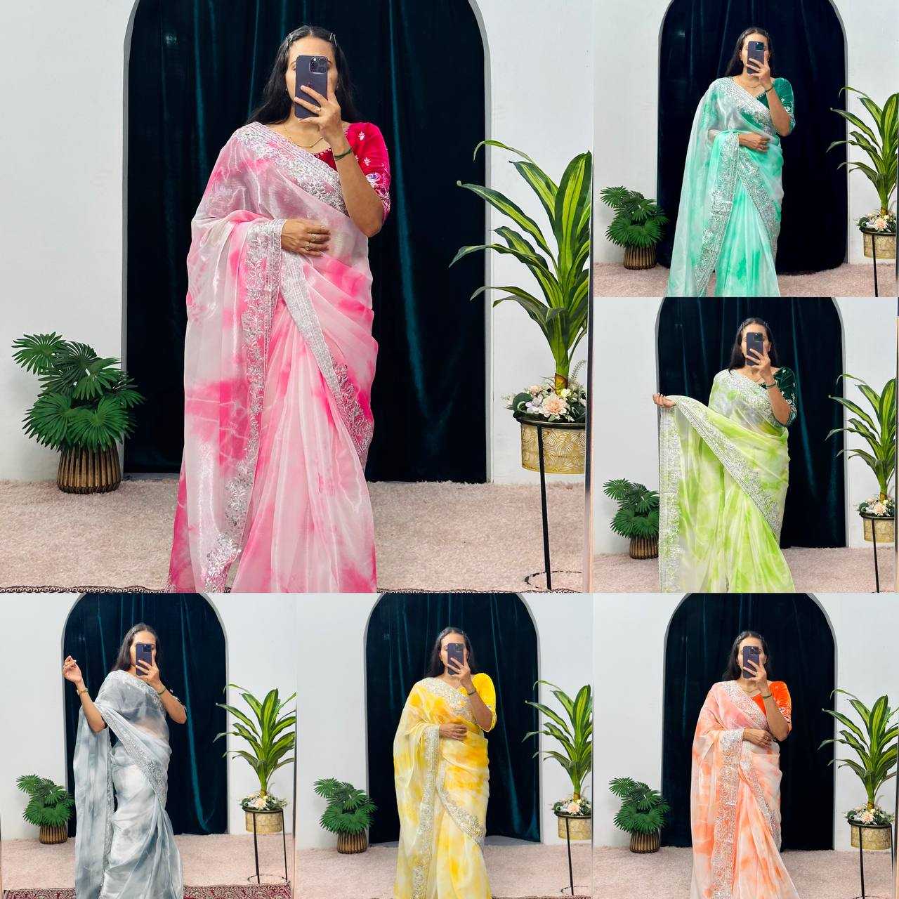 Ynf Burberry Silk RIN215 480 Sarees Wholesale Embroidered Sarees Cutwork Saree Zari Border Sarees Manufacturer