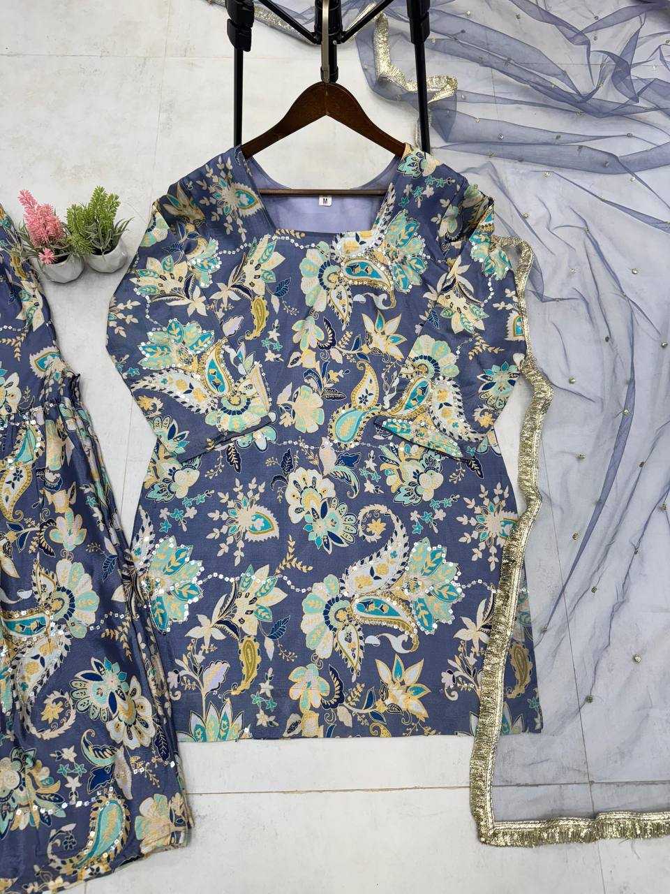 Ynf Chinon RIN141 1920 Suits & Dresses Wholesale Sharara Salwar Suits Designer Suits Embroidered Suits Manufacturer
