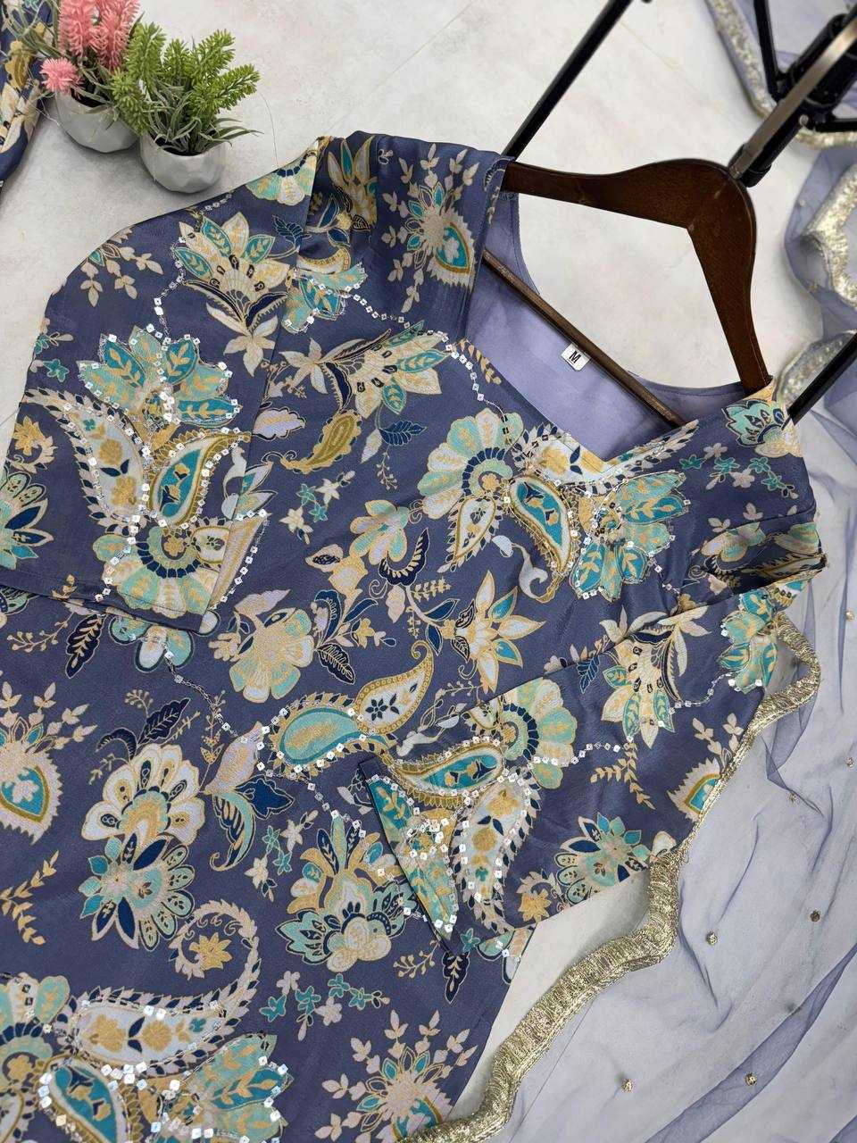 Ynf Chinon RIN141 1920 Suits & Dresses Wholesale Sharara Salwar Suits Designer Suits Embroidered Suits Manufacturer