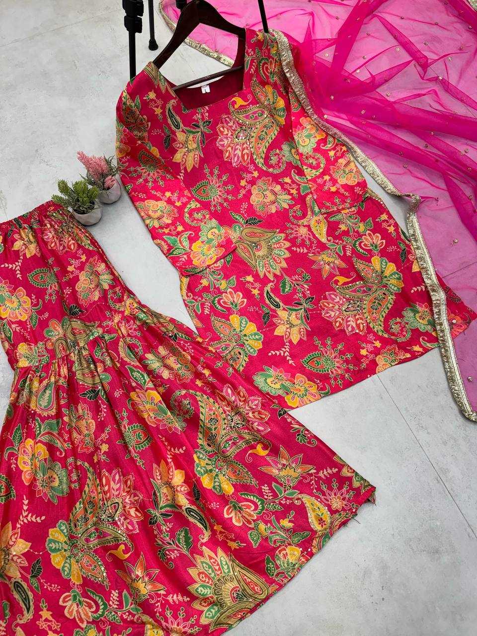 Ynf Chinon RIN141 1920 Suits & Dresses Wholesale Sharara Salwar Suits Designer Suits Embroidered Suits Manufacturer