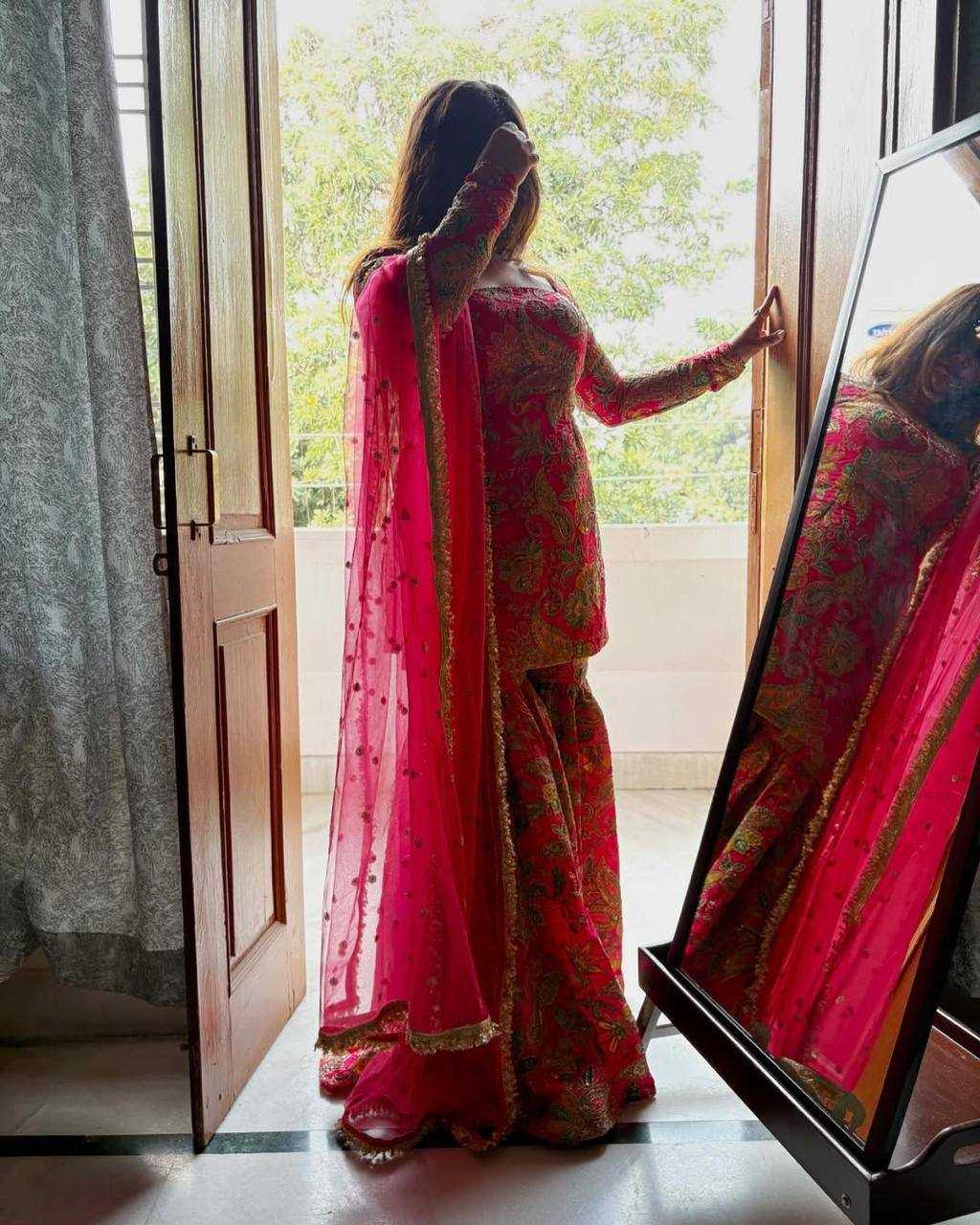 Ynf Chinon RIN141 1920 Suits & Dresses Wholesale Sharara Salwar Suits Designer Suits Embroidered Suits Manufacturer