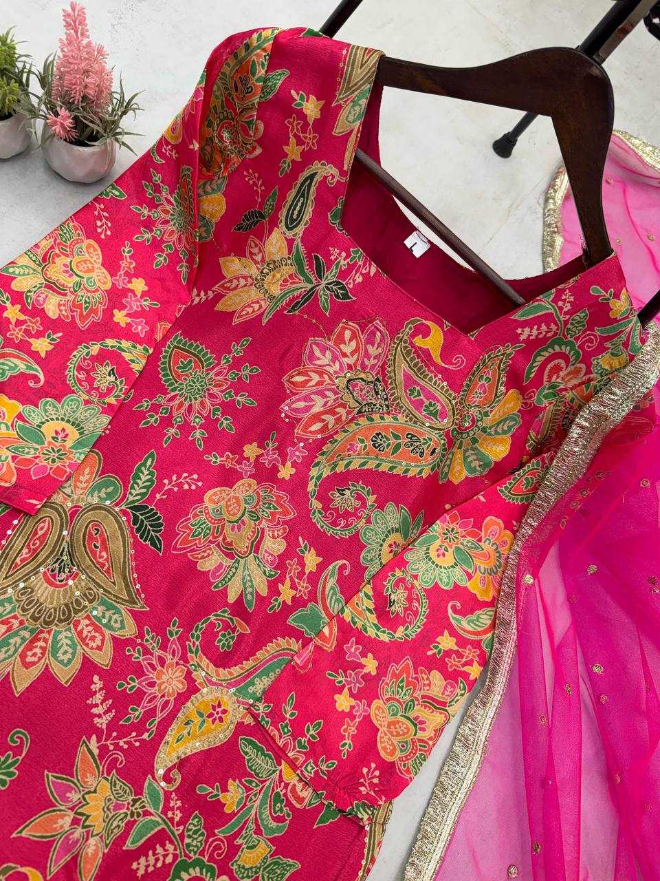 Ynf Chinon RIN141 1920 Suits & Dresses Wholesale Sharara Salwar Suits Designer Suits Embroidered Suits Manufacturer