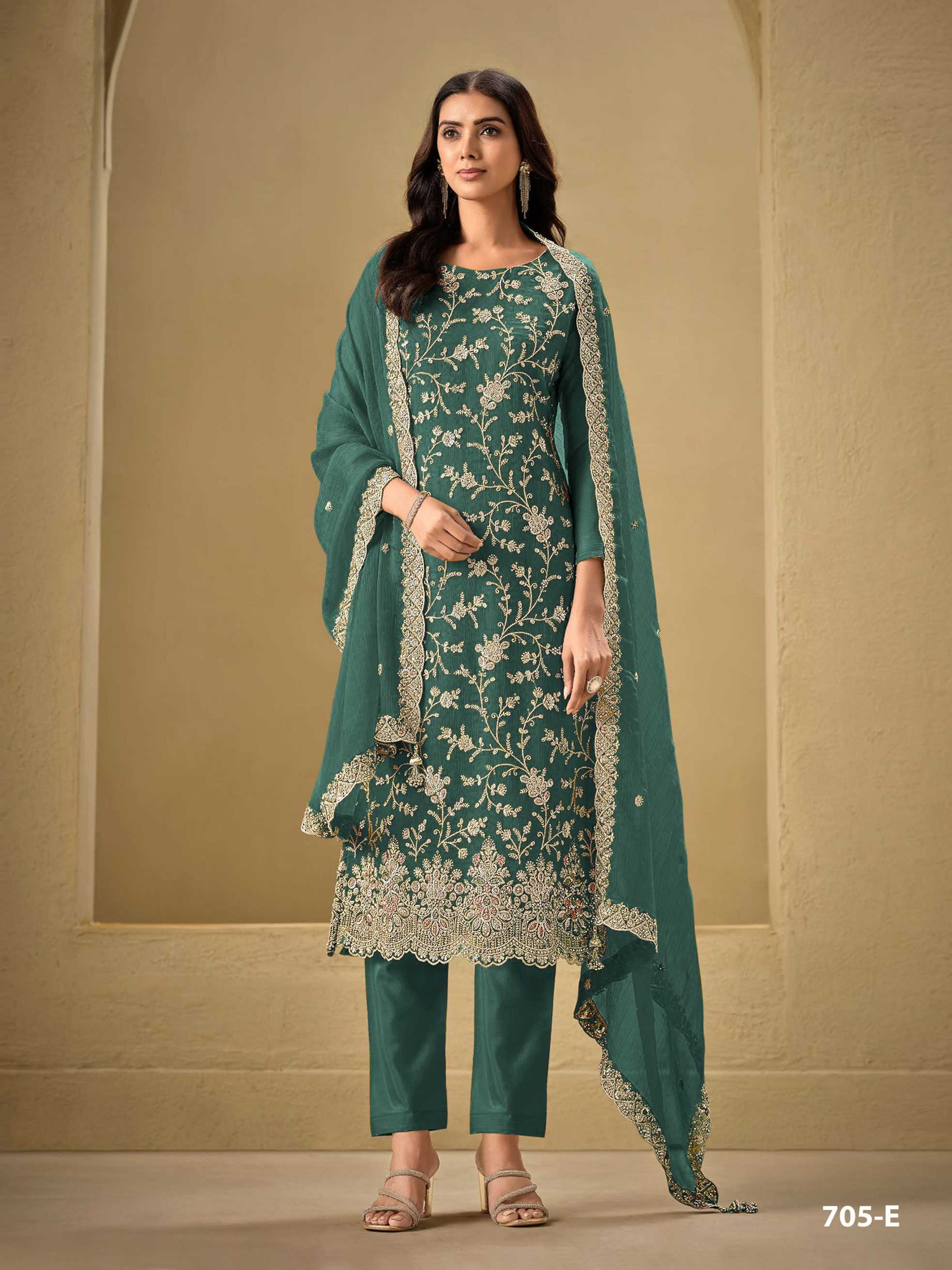 Ynf Chinon RIN187 M-4225 Suits & Dresses Islamic Clothing Festive Collections Wholesale Sharara Salwar Suits Party wear suits Eid Collections Manufacturer