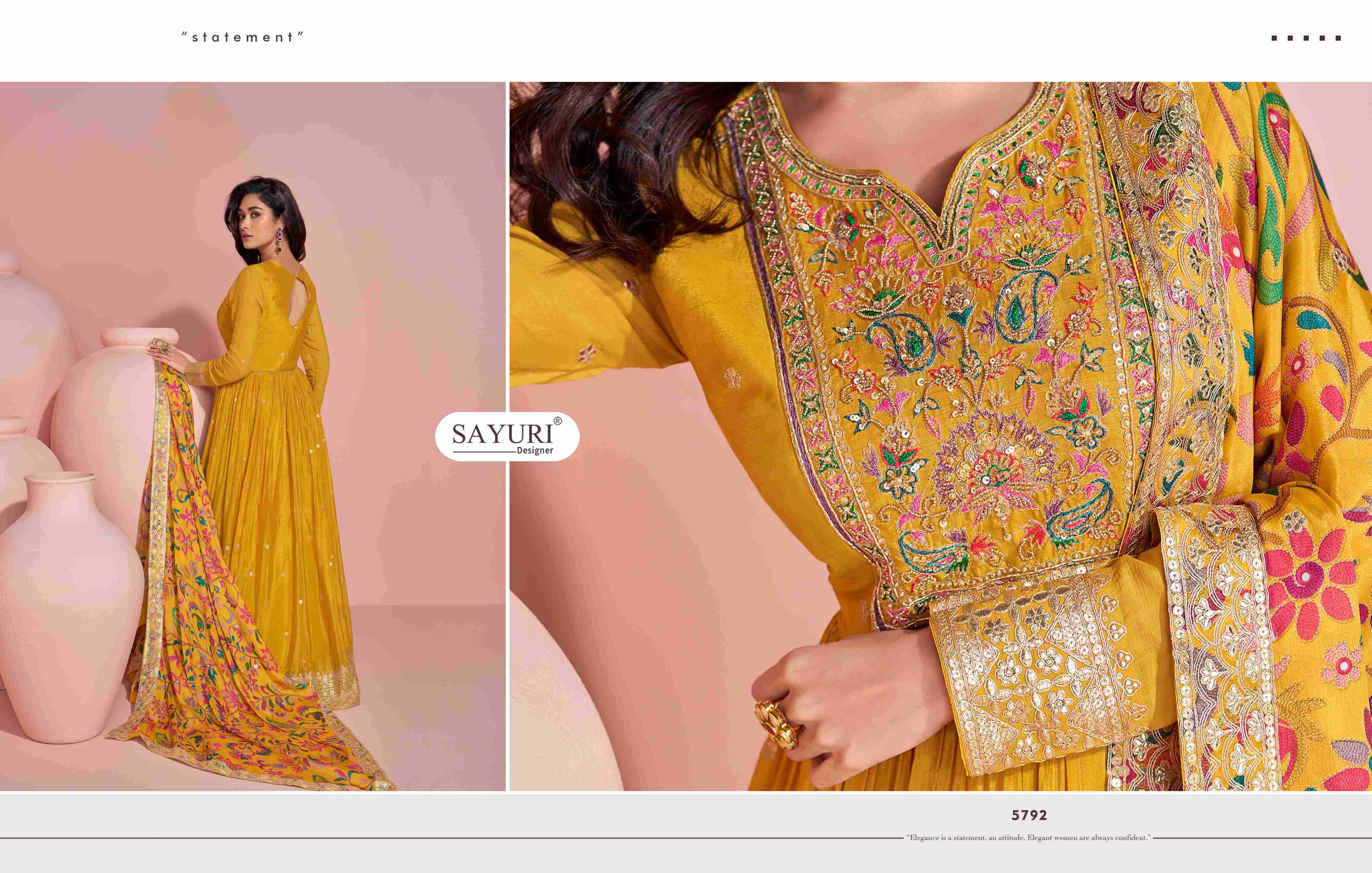 Ynf Chinon Silk RIN187 4267 Suits & Dresses Wholesale Ladies Suits Designer Suits Silk Suits Manufacturer