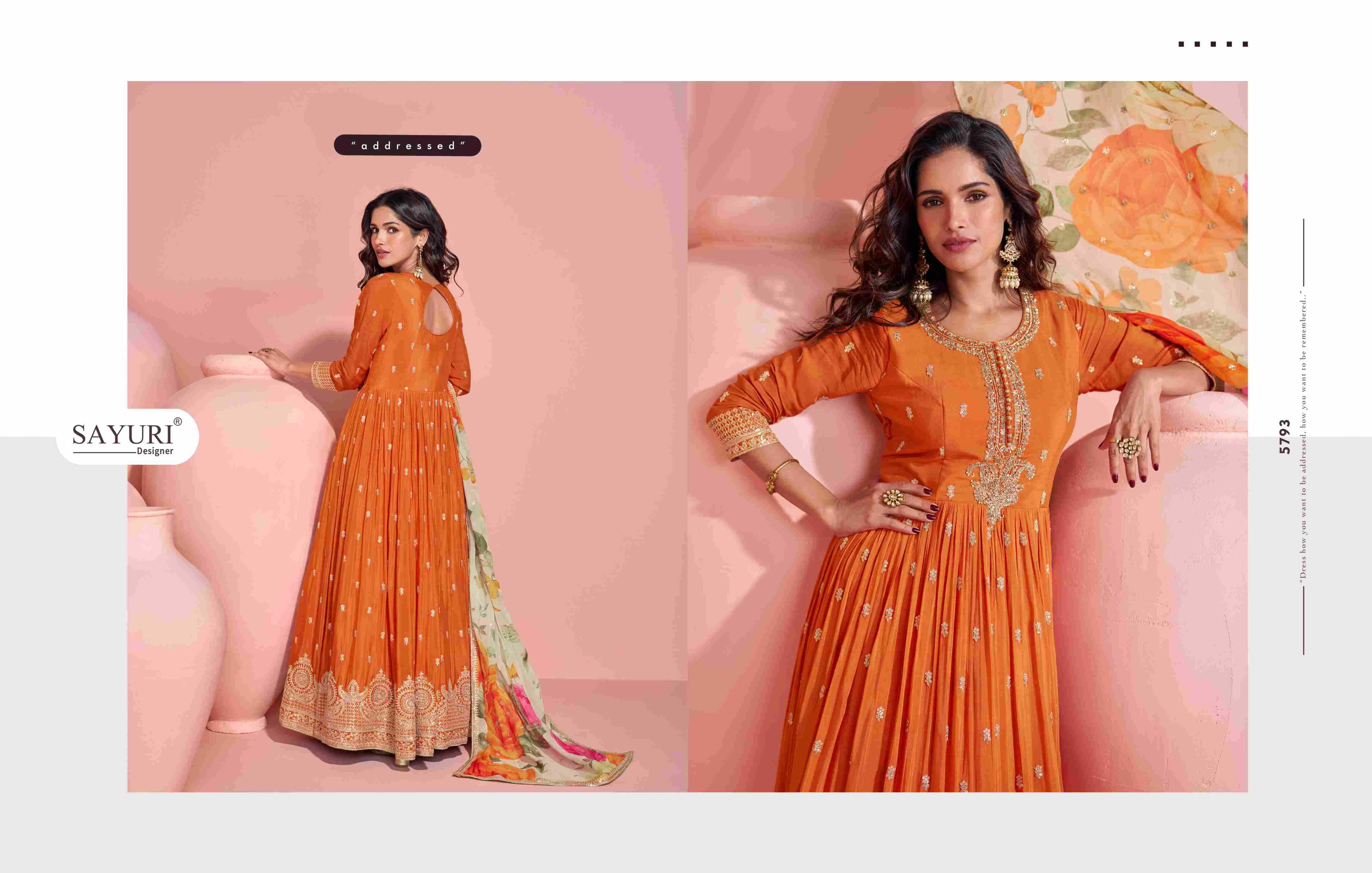 Ynf Chinon Silk RIN187 4267 Suits & Dresses Wholesale Ladies Suits Designer Suits Silk Suits Manufacturer