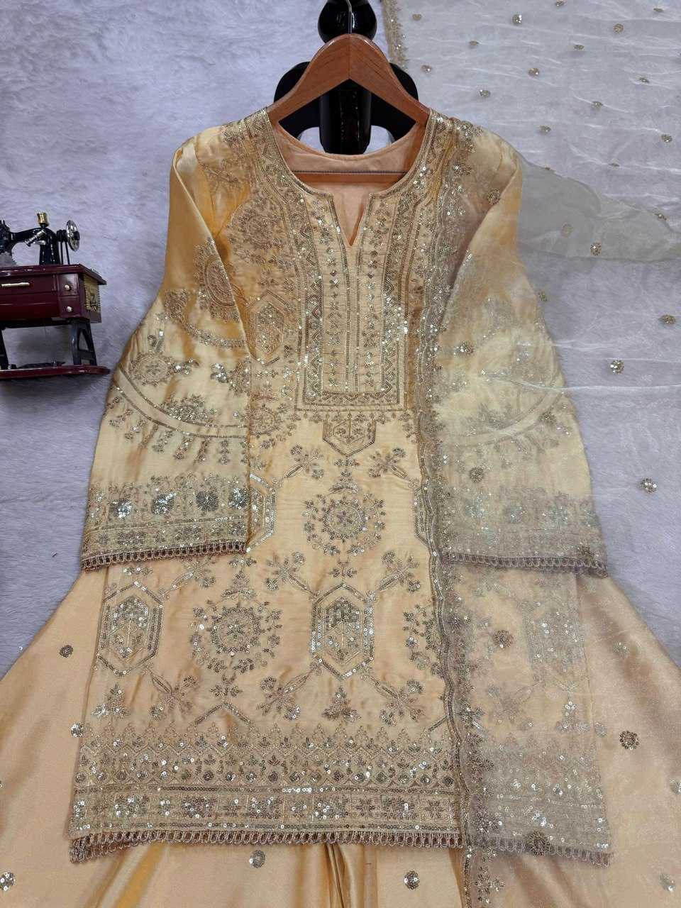 Ynf Chinon Silk RIN194 5837 Eid special Islamic Clothing Festive Collections Wholesale Pakistani Suits Eid Collections Manufacturer