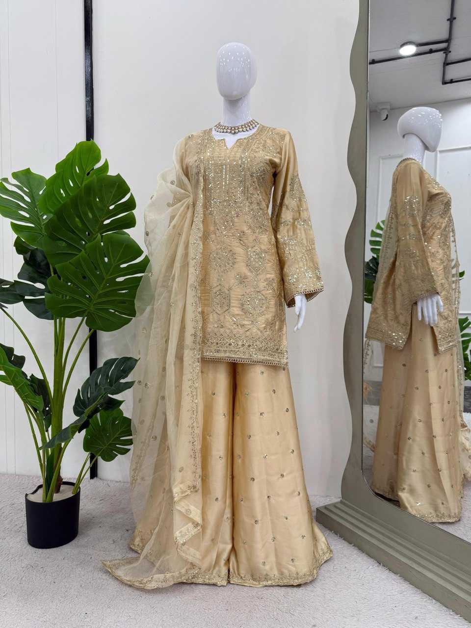 Ynf Chinon Silk RIN194 5837 Eid special Islamic Clothing Festive Collections Wholesale Pakistani Suits Eid Collections Manufacturer