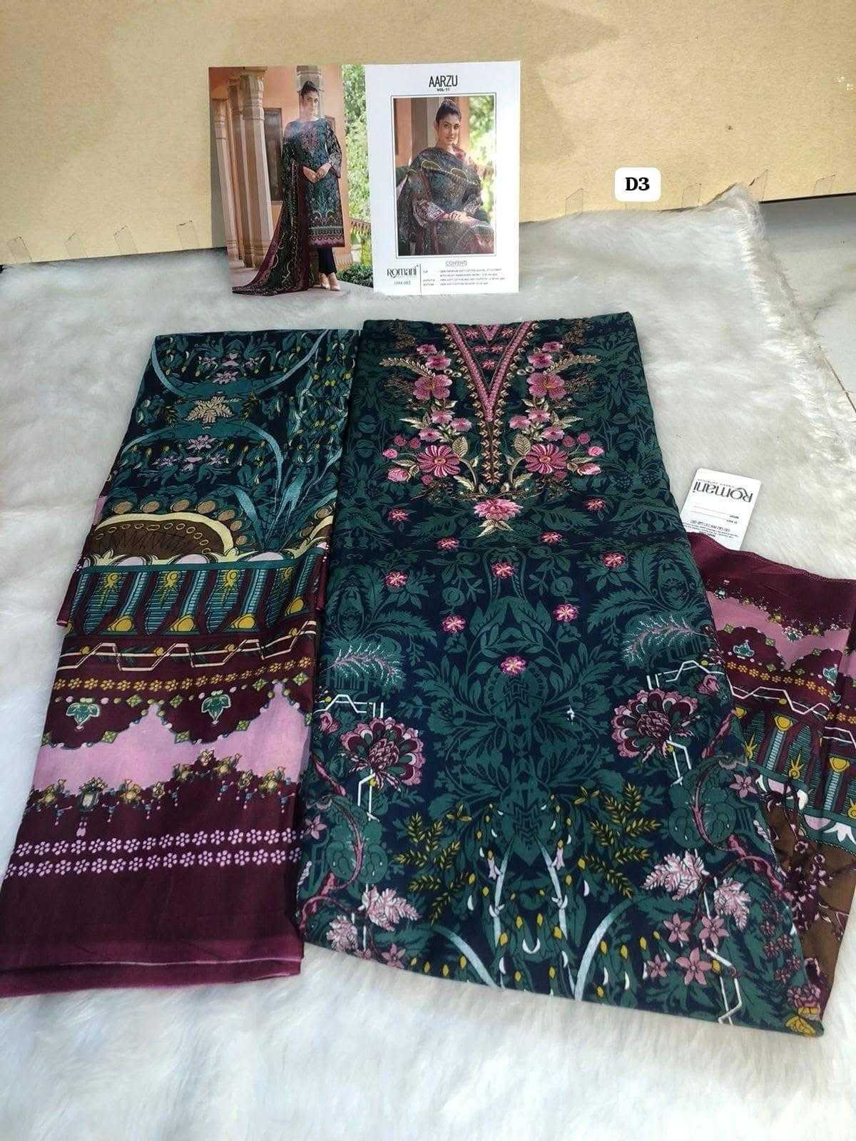 Ynf Cotton KESH444 ROMANI-AARZU VOL 11 Suits & Dresses Islamic Clothing Festive Collections Wholesale Pakistani Suits Cotton Suits Printed Dresses Manufacturer