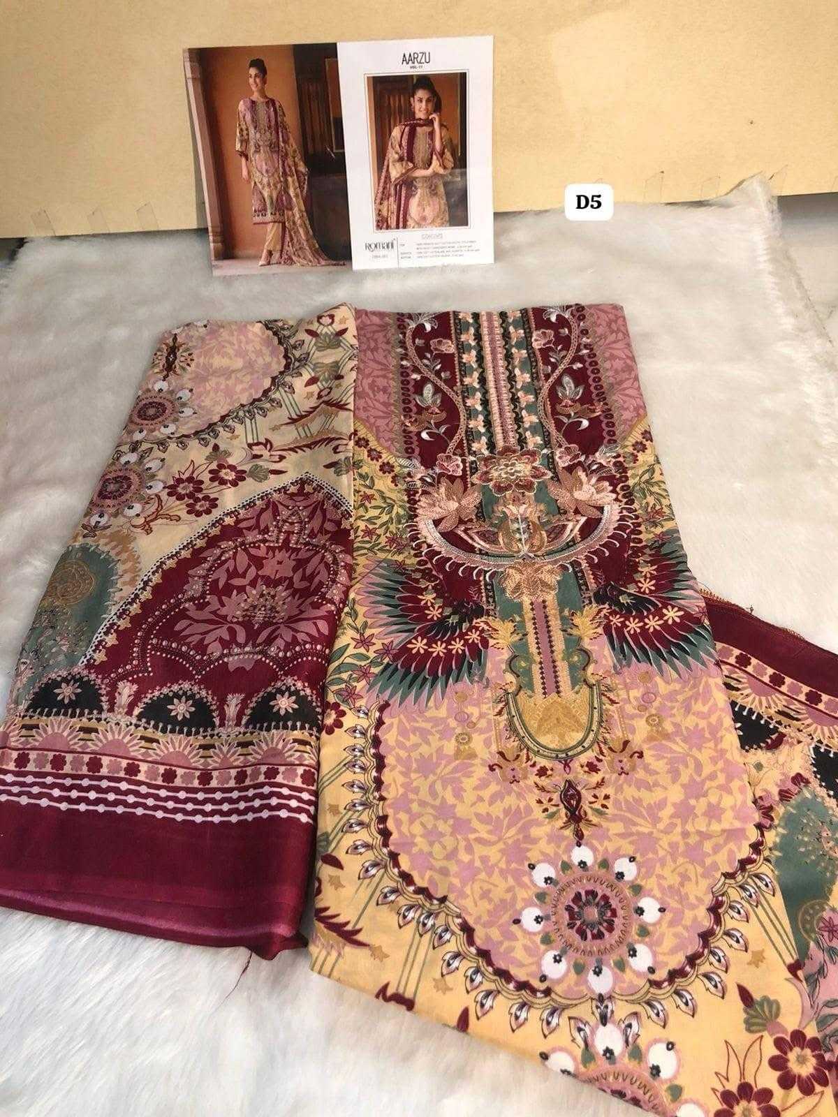 Ynf Cotton KESH444 ROMANI-AARZU VOL 11 Suits & Dresses Islamic Clothing Festive Collections Wholesale Pakistani Suits Cotton Suits Printed Dresses Manufacturer