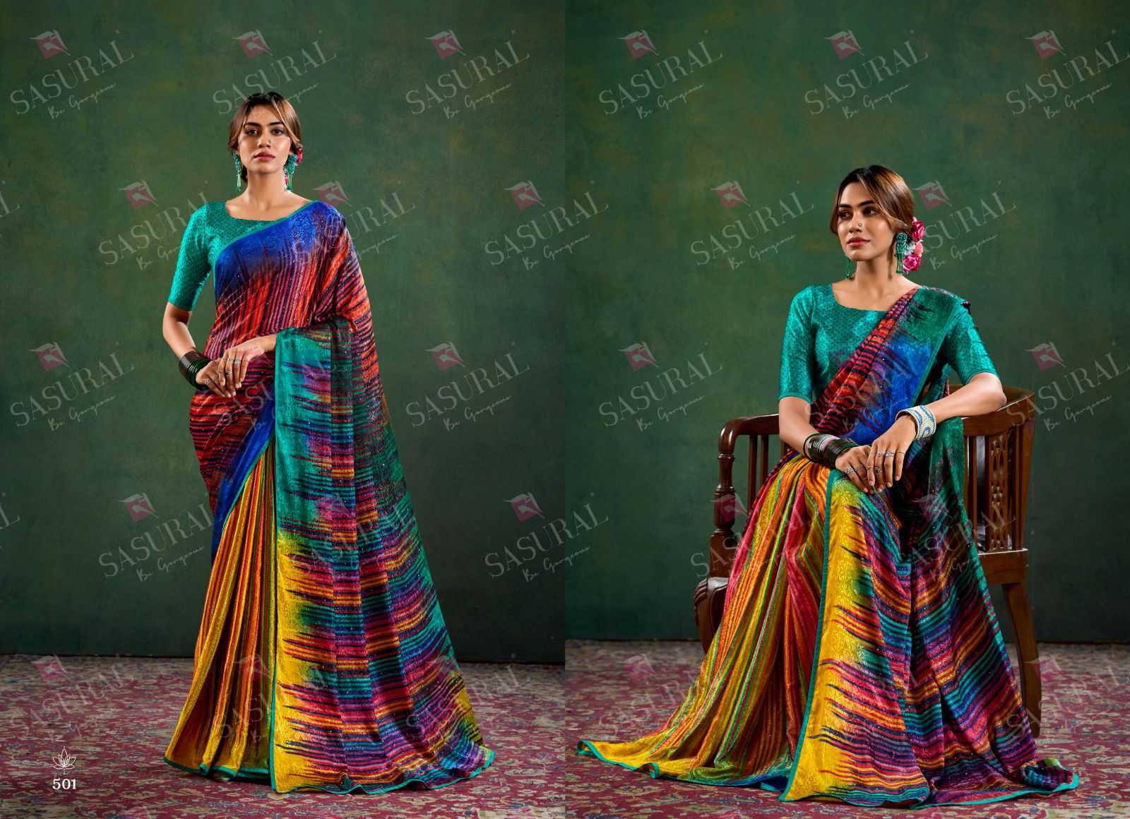 Ynf Crepe KESH416 SASURAL-SOPHIA Sarees Wedding Collections Festive Collections Wholesale Printed Sarees Hand Work Sarees Jacquard Saree Manufacturer