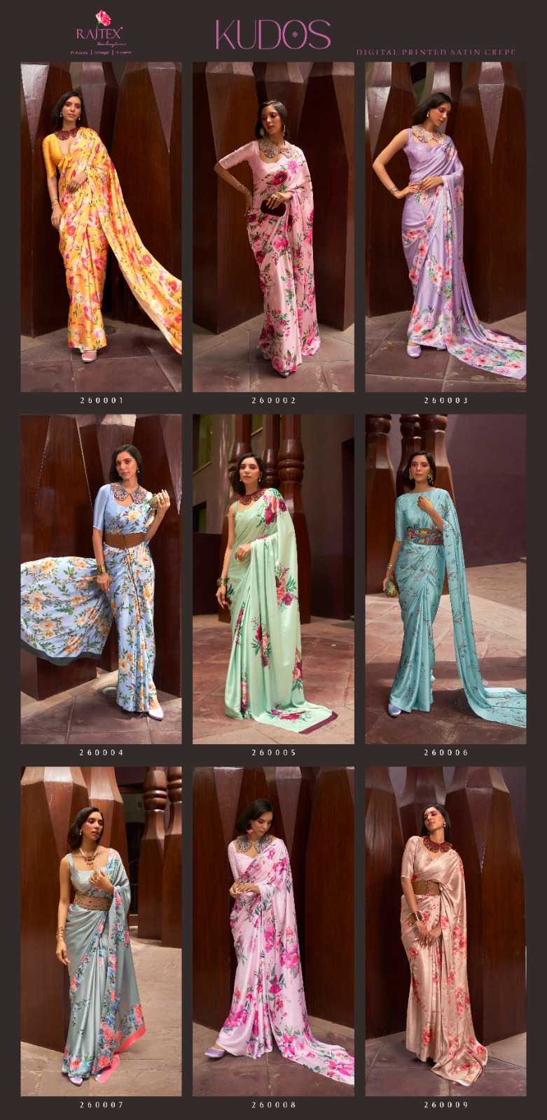 Ynf Crepe RIN184 RAJTEX-KUDOS DIGITAL Sarees Wedding Collections Festive Collections Wholesale Party Wear Sarees Fancy Sarees Satin Sarees Manufacturer